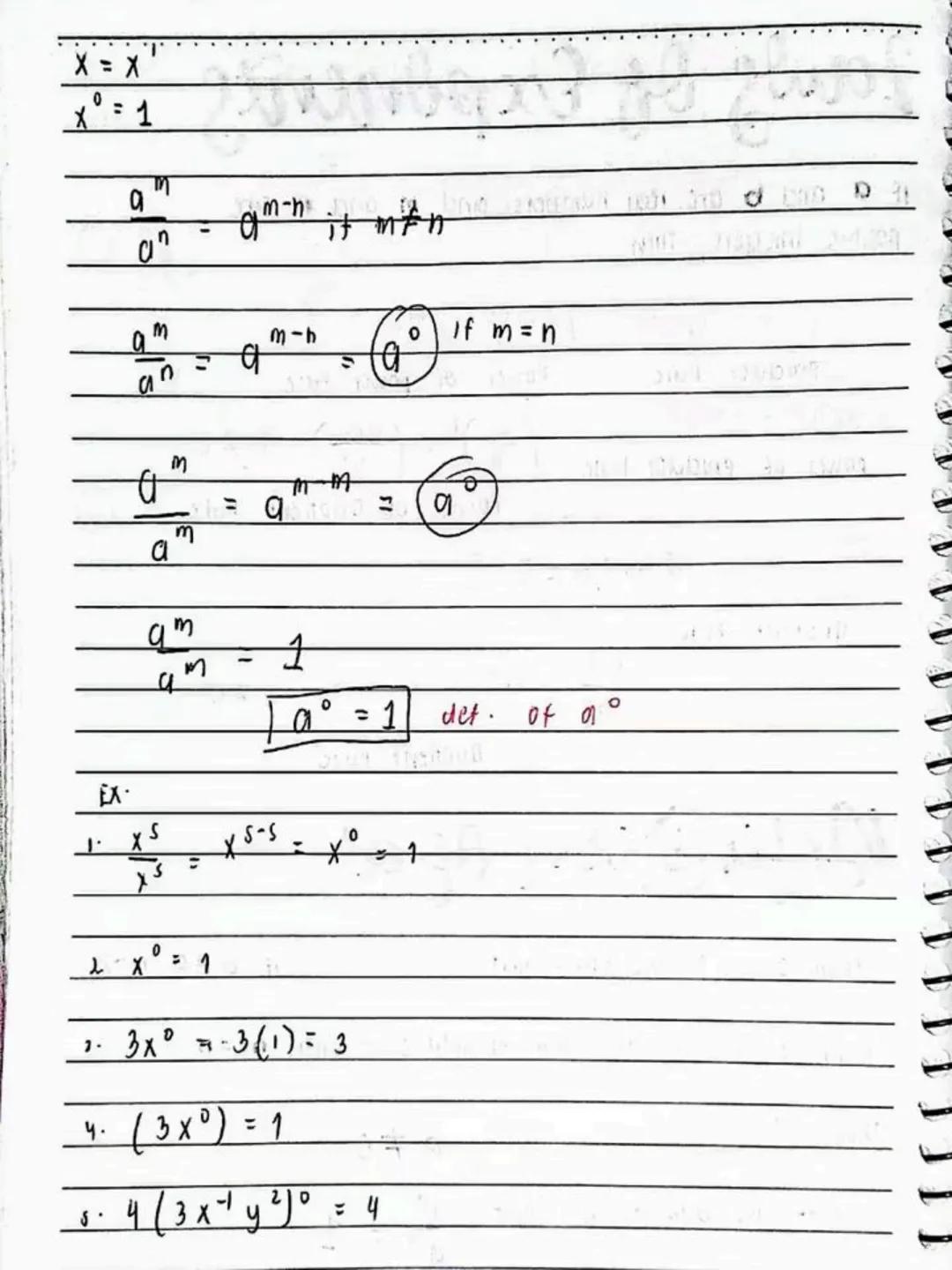 lecture notes in
MATH 9
3rd
QTR
Spring Einf
413
Spring Leaf
DO NOT RE-UPLOAD | @jona.notes --- OCR Start ---
DATE:
Laws of Exponents
If a an