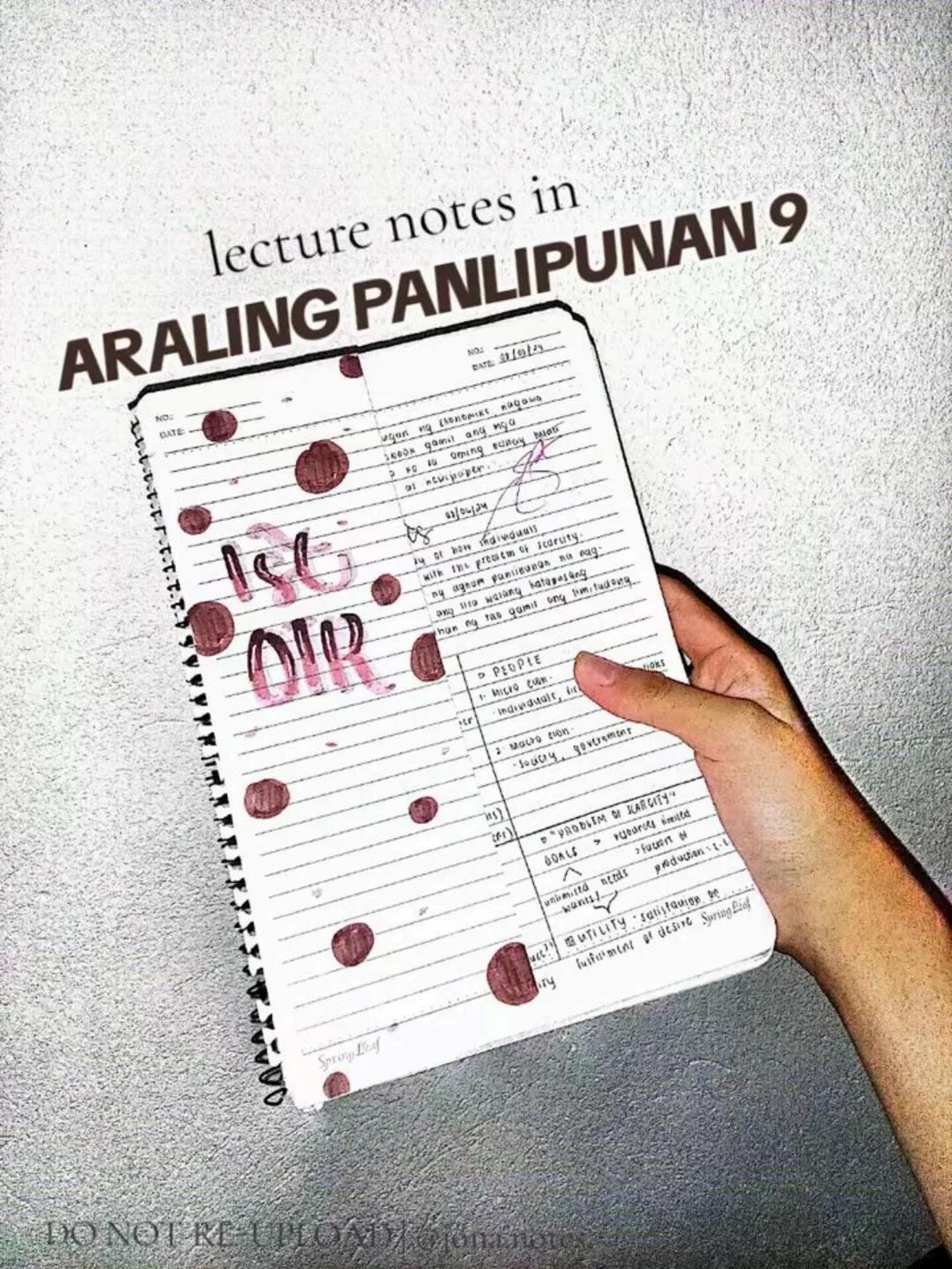 lecture notes in
ARALING PANLIPUNAN 9
TON
DATE
NO.
DATE 2019
ugon ng ( ekonomiks ) napapa-
1000x gamit ang mga
2 kc oming supay twat
nadudun