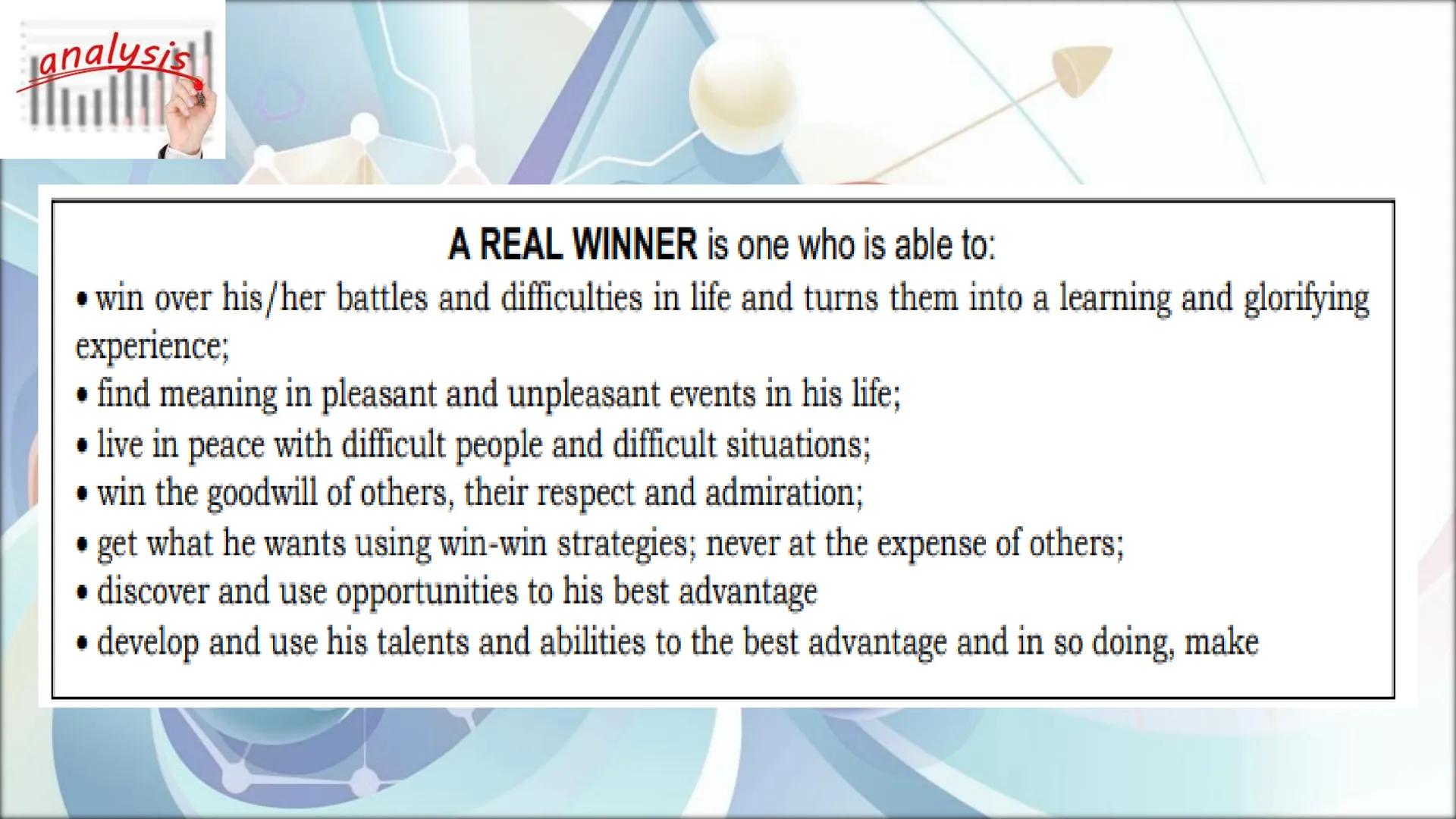 # Developing the
# Whole Person
Angelica C. Sales At the end of this module, you will be able to:
1. discuss the relationship among physiol