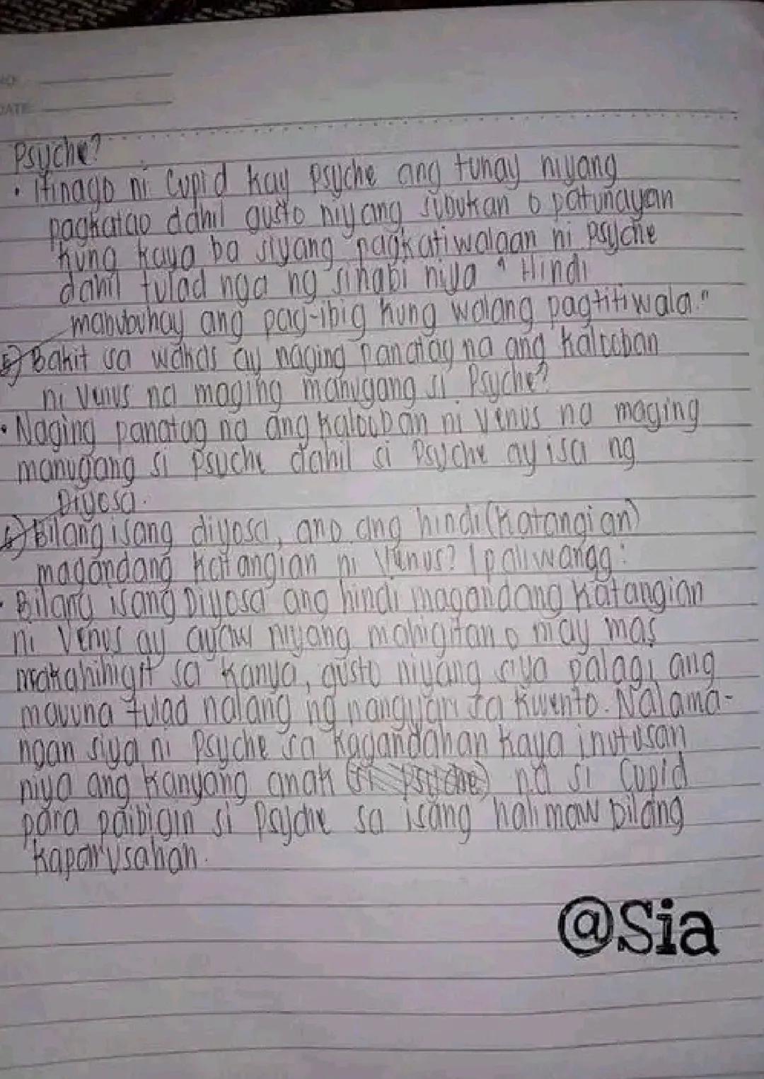 ## Mitolohiya
- agham o pag-aaral ng mga mito / myth at alamat.
## Mito / Myth
- salitang Latin na mythos at mula sa Greek na muthos,
na an