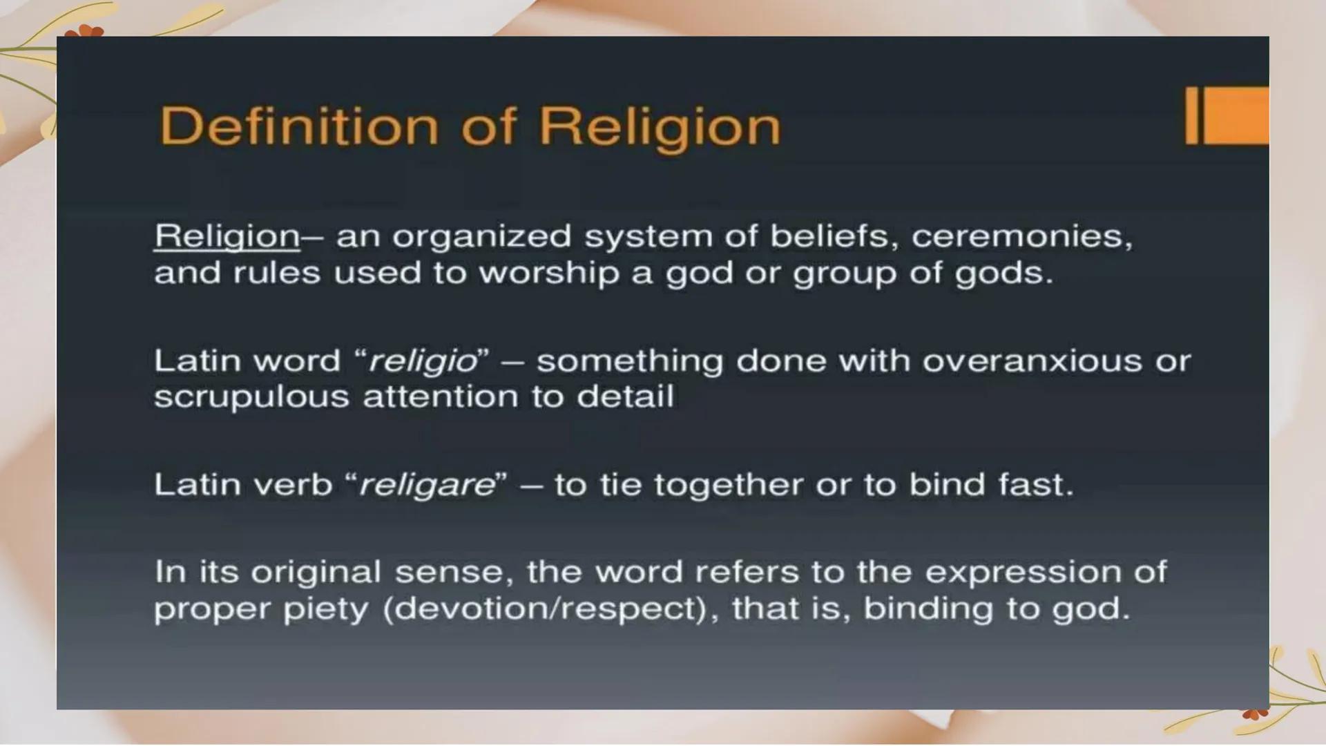 # Introduction to
# World Religions and
# Belief Systems DO YOU BELIEVE
IN GOD? OR
THERE IS AN
EXISTENCE OF
GOD? 1.
What are the things in m