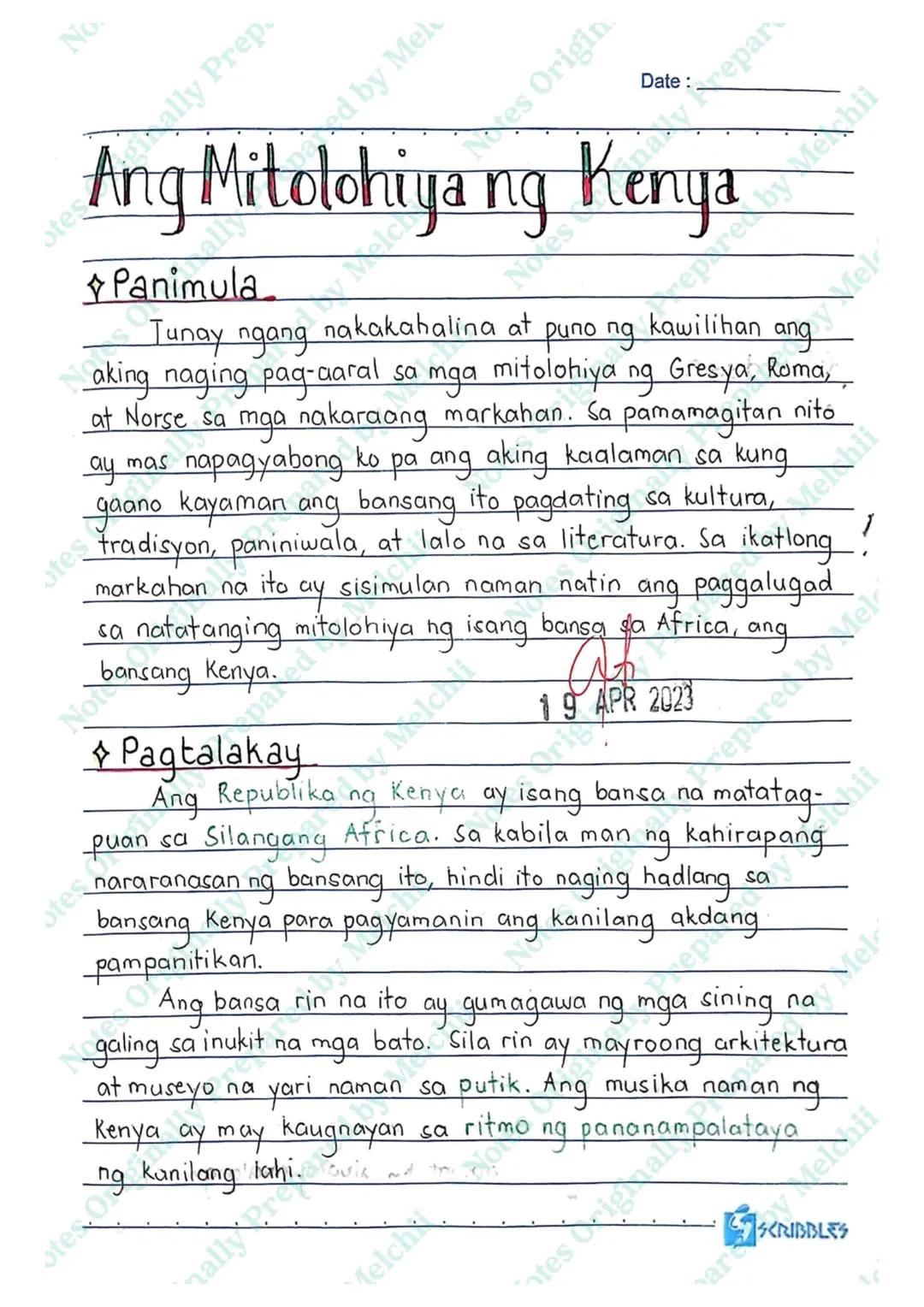 --- OCR Start ---
No
otes Originally Prep.
pared by Mel
tes Origin.
elc
MARKAHAN
IKATLONG
otes Originally Prepar
elchil
Date: prepar
ing Ken