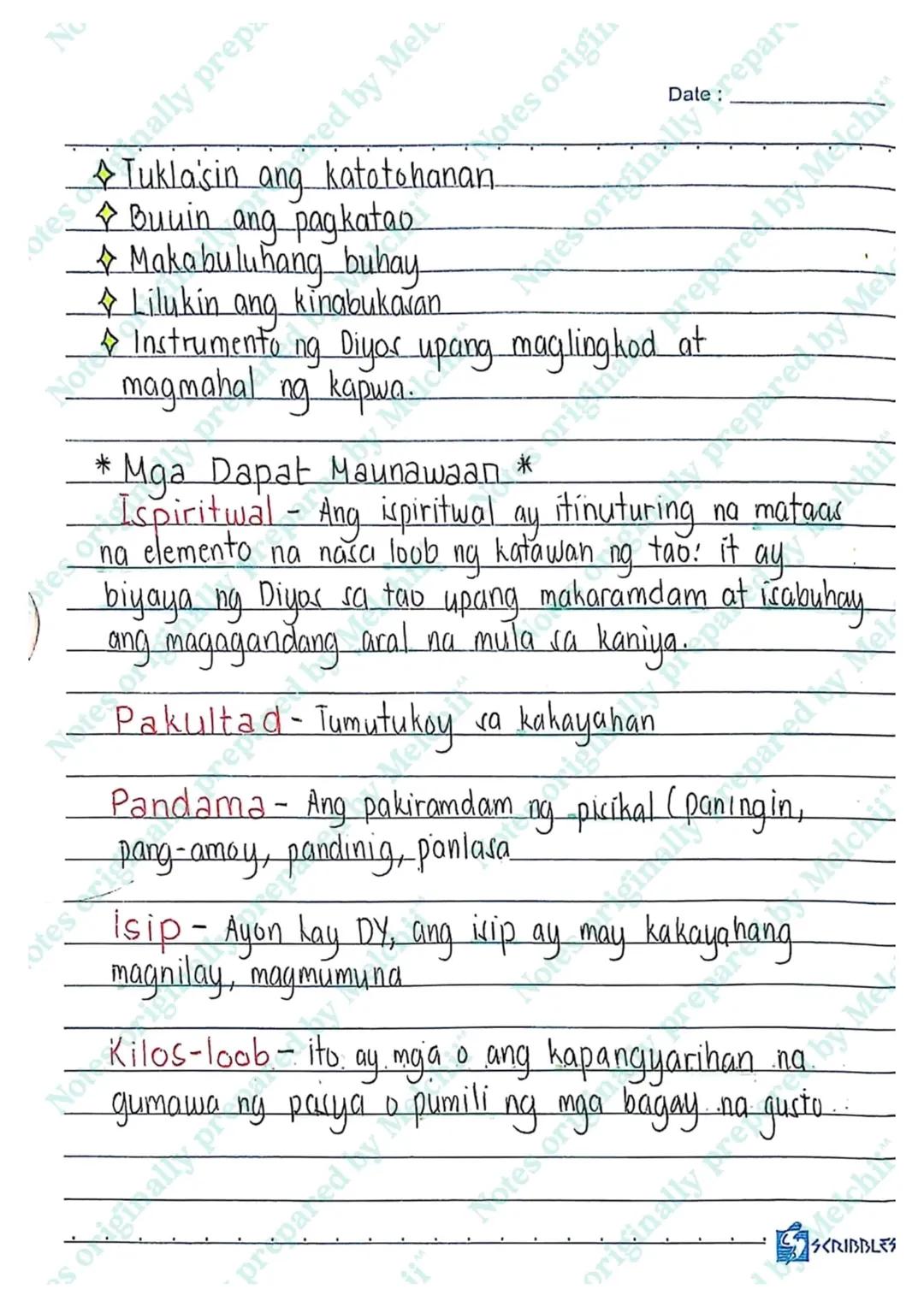 --- OCR Start ---
ally
MARKAHAN
UNANG
No
prepa
Melu
Melch
b
Notes origin
Date: prepar
t tunguhin ng Isip Me chil
HAYOP
Maganda
Masunurin
TAO