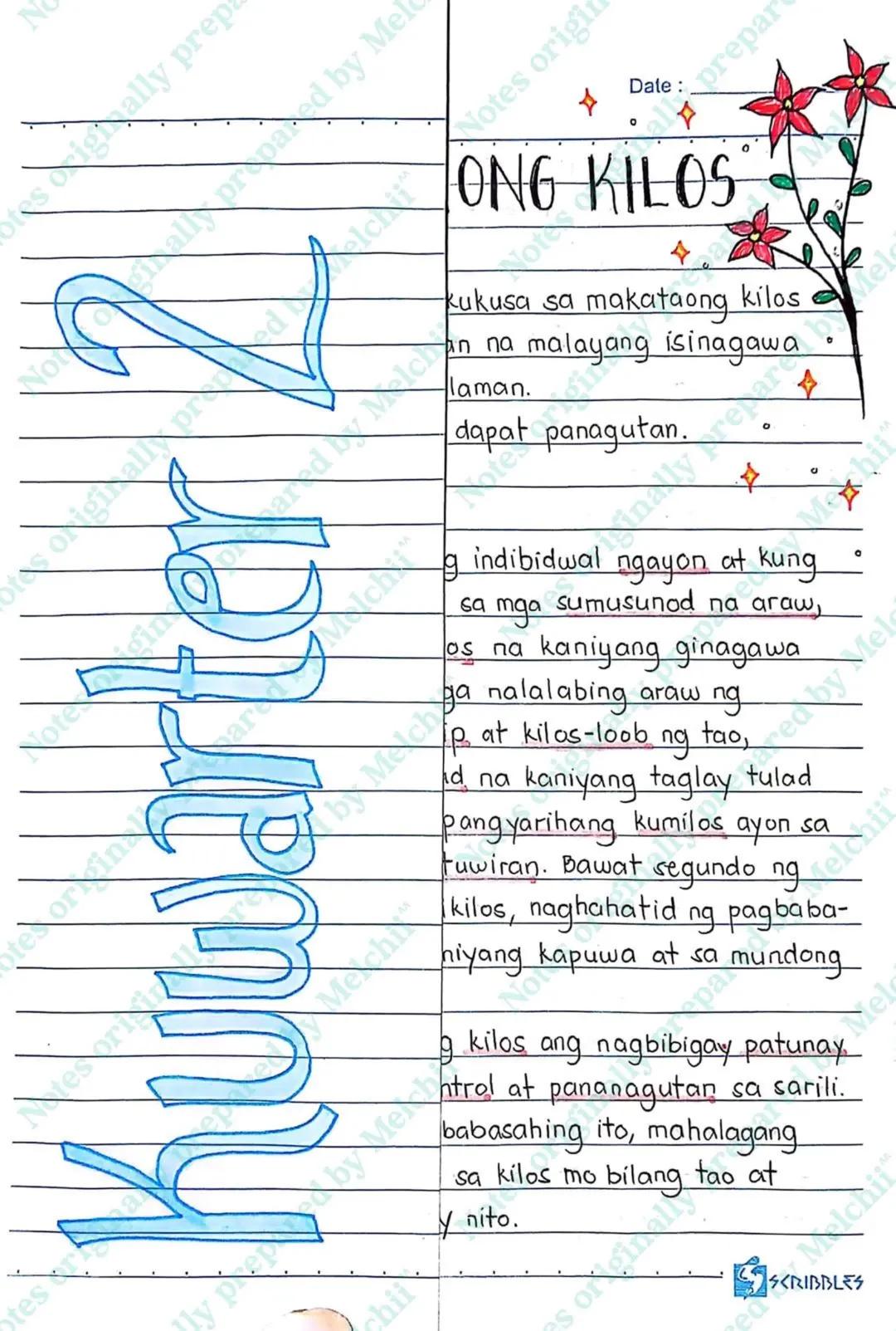 --- OCR Start ---
N
s originally prep
sally prepared by Mel
Felchi
Notes origin
Date: prepar
ONG KILOS
kukusa sa makataong kilos
in na malay