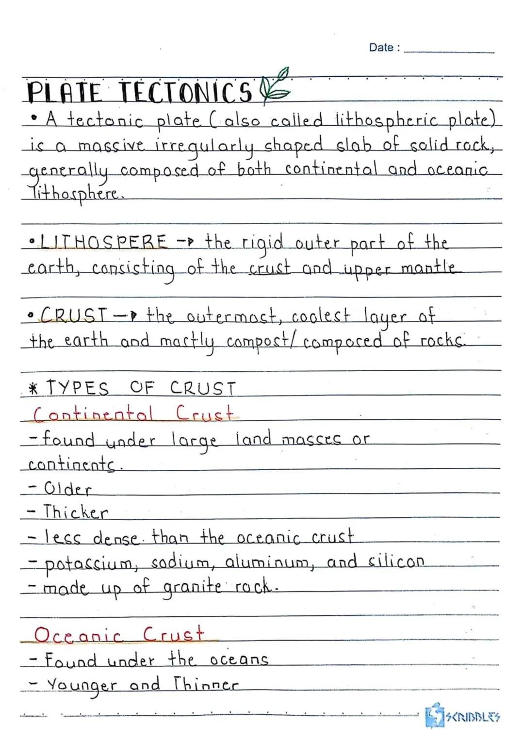 1st Quarter
S
Date:
called lithospheric plate)
shaped slab of solid rock,
In continental and oceanic
fid outer part of the
ust and upper man
