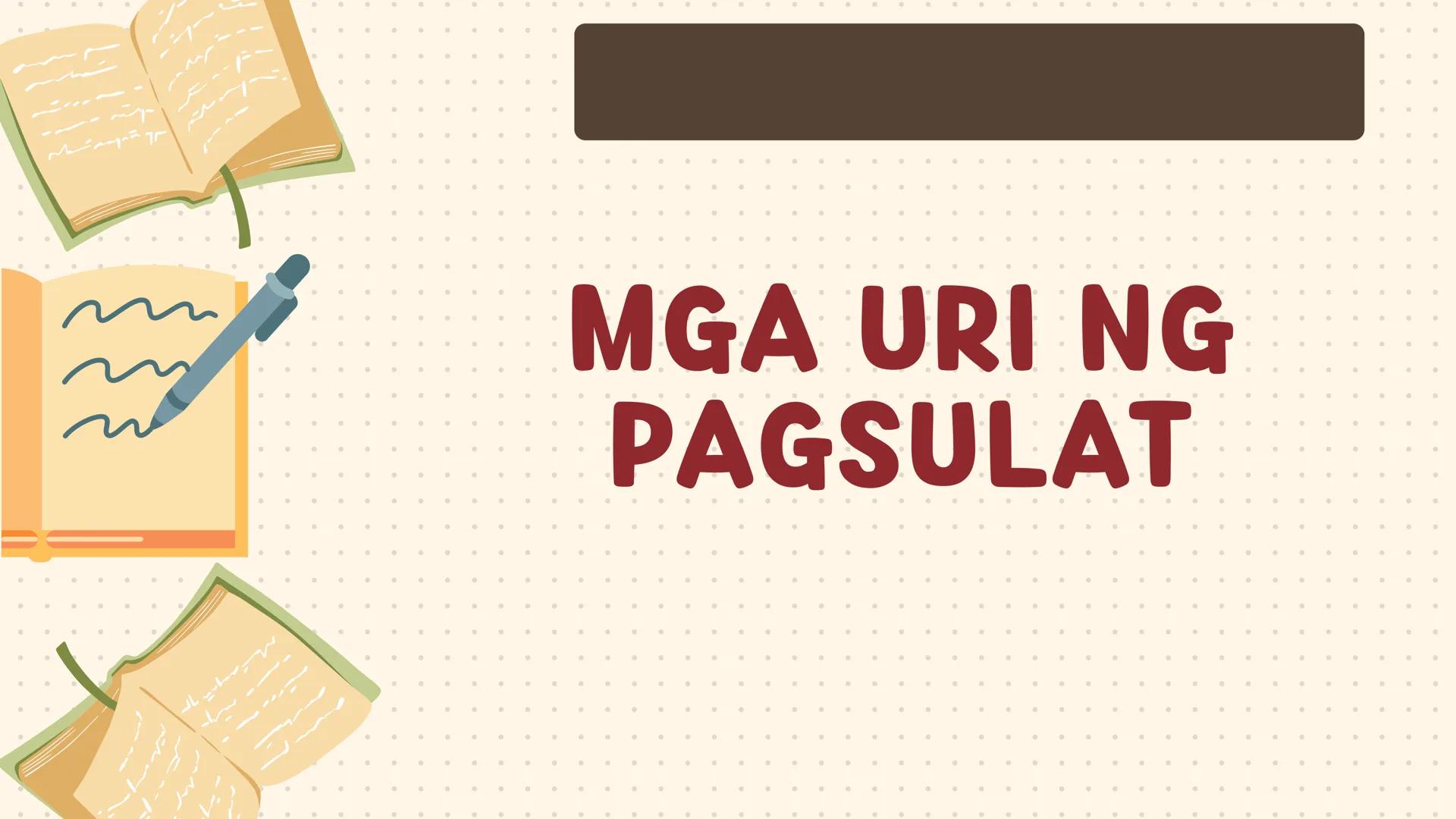 # FILIPINO SA PILING LARANG
# ANG
# PAGSUSULAT
ARALIN 1: 01
MGA LAYUNIN:
Nakapamumuno at nakikibahagi sa mga
gawain tungo sa pagsusulong n