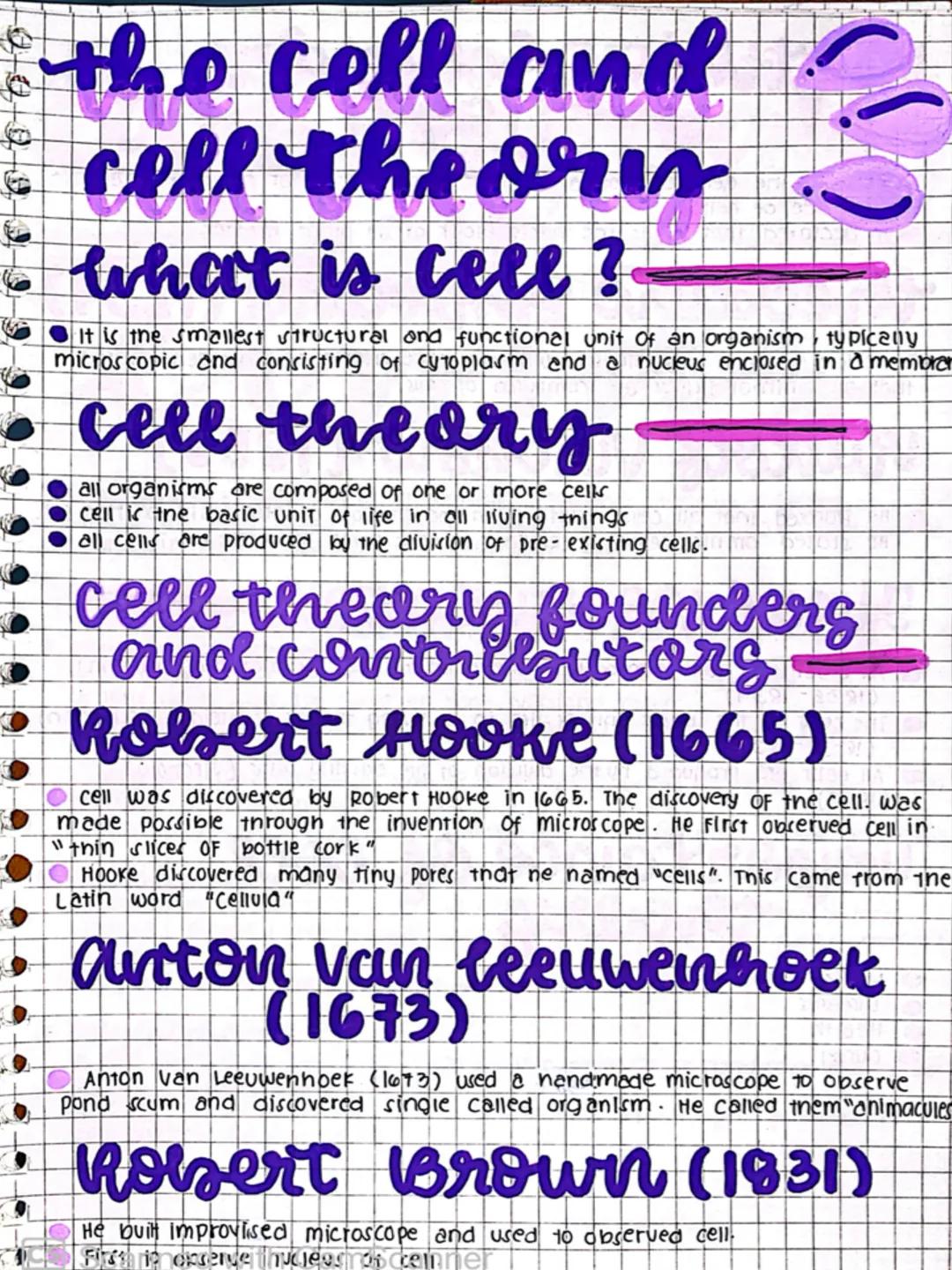the cell and
cell Theoris
what is cell?
- It is the smallest structural and functional unit of an organism, typically
microscopic and consis