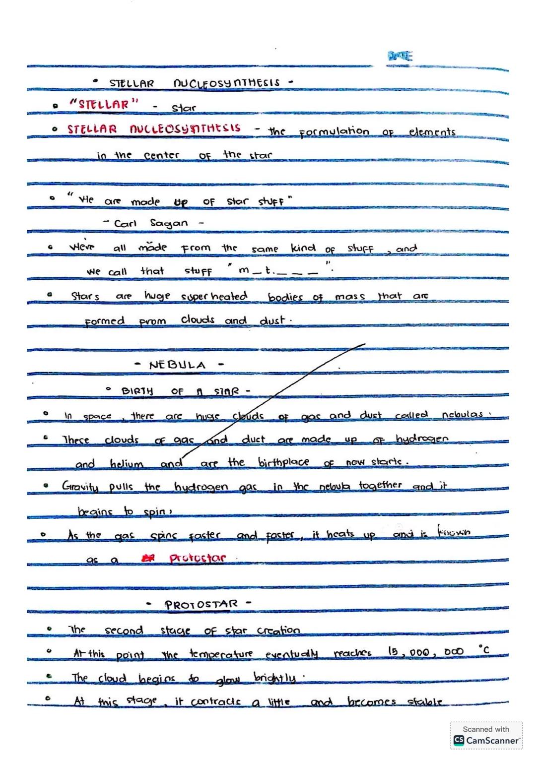 ## LESSON 3: FORMATION OF HEAVY ELEMENTS
- STELLAR NUCLEOSYNTHESIS RISE OF THE STAR!
* Scientists believe that the formation of the univer