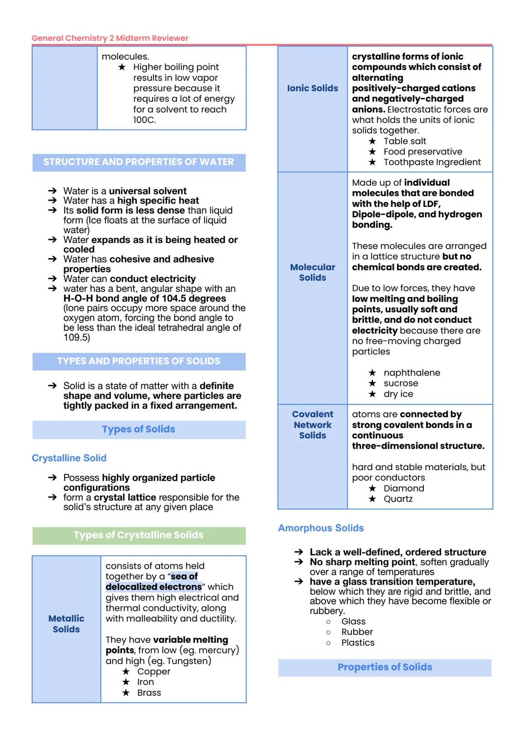 GENERAL CHEMISTRY 2
1st Sem | A.Υ. 2024-2025
COURSE OUTLINE
I. Kinetic Molecular Model of Liquids and
Solids
II. Intermolecular Forces
III.