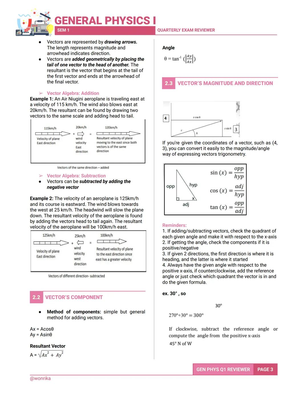 GENERAL PHYSICS I
SEM 1
QUARTERLY EXAM REVIEWER
1.0 UNITS OF MEASUREMENTS
Physical Quantities
all physical quantities in the International
S