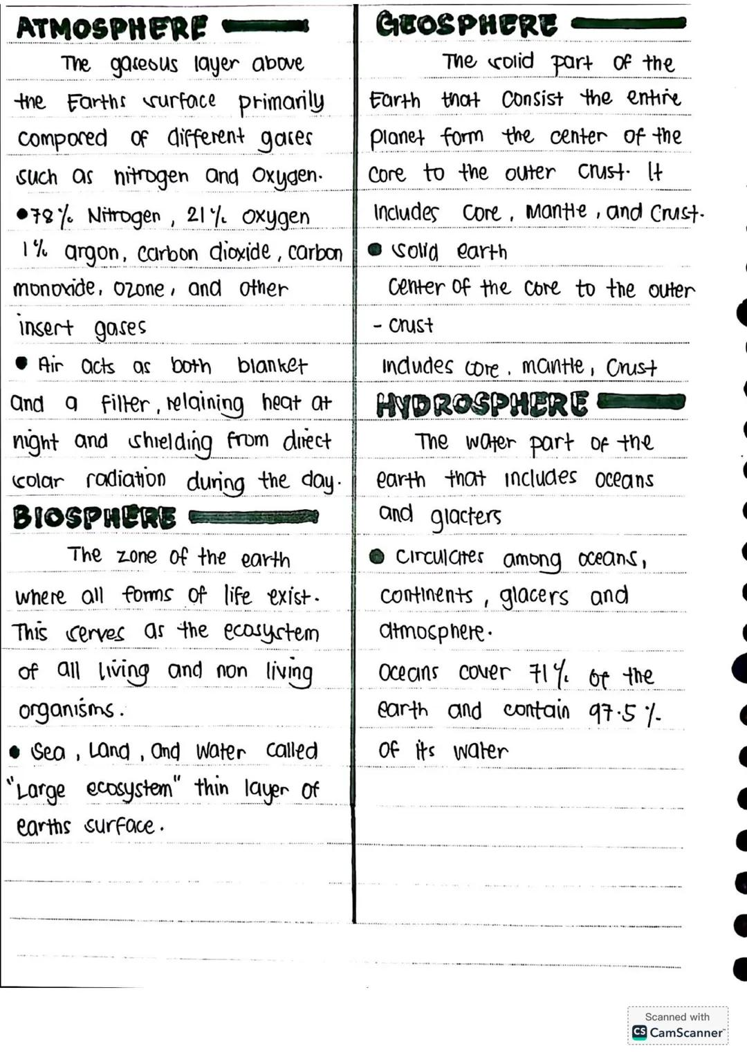 NOTES for Grade 11
ABM STUDENTS
CALS
Earth And Life Science # EARTH SCIENCE & LIFE
## UNIQUENESS OF EARTH & SUBSYSTEM
EARTH is the only pl