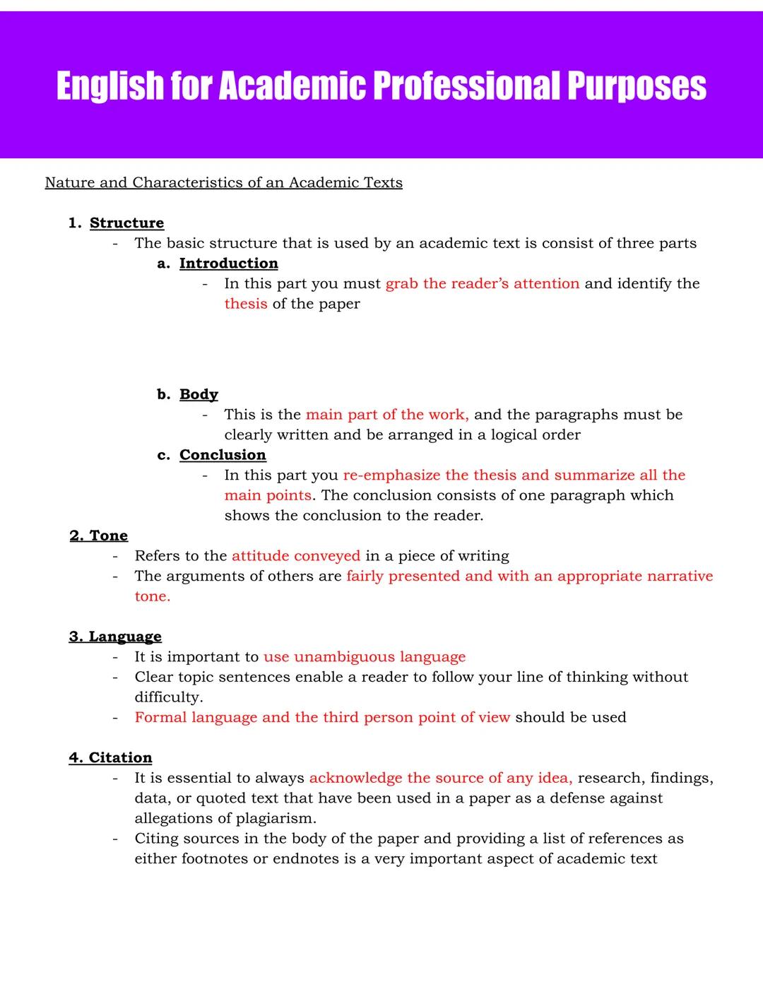 English for Academic Professional Purposes
Academic Language
Register
- Various ways people use language based on who they are talking to an