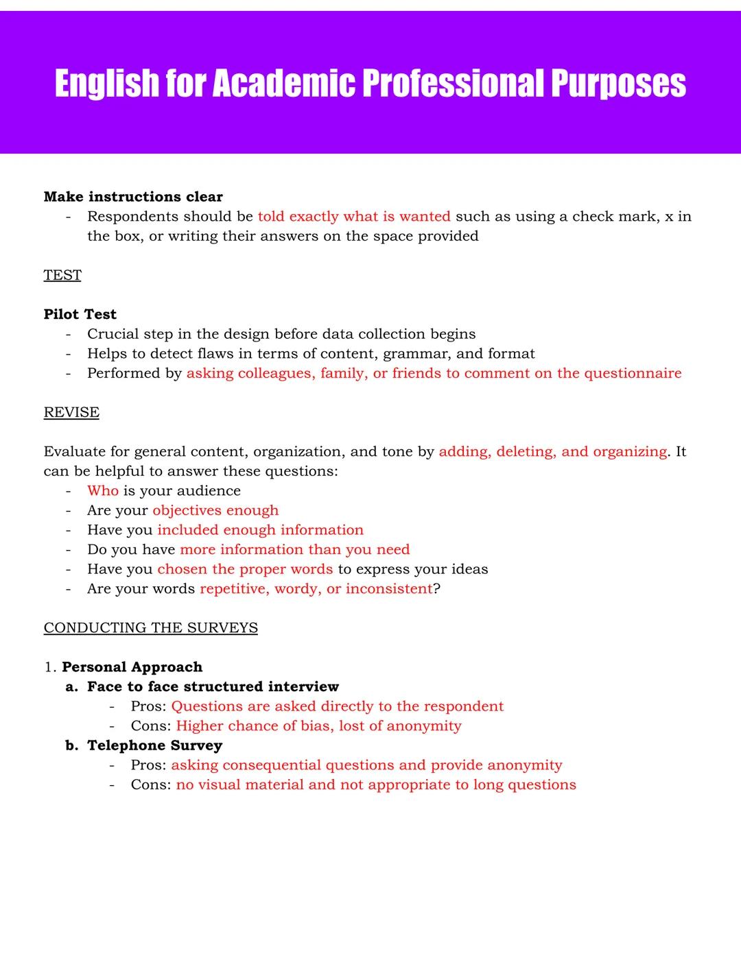 English for Academic Professional Purposes
Academic Language
Register
- Various ways people use language based on who they are talking to an