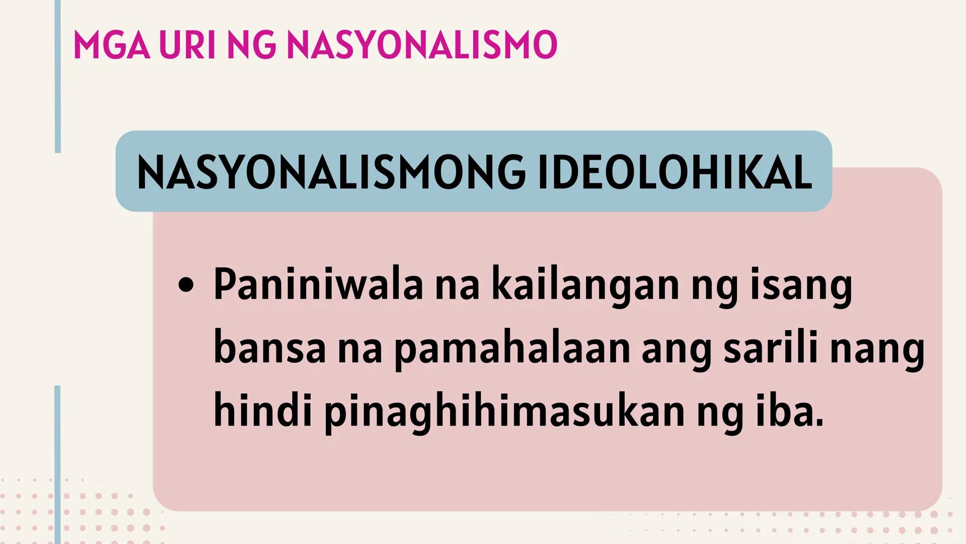 # IKATLONG MARKAHAN: YUNIT 3
# NASYONALISMO,
# KASARINLAN AT
# PAGKABANSA # SINO
# SILA?
PHILIPPINE
STAR Ikaw ba ay
Pilipino? Mahal mo b