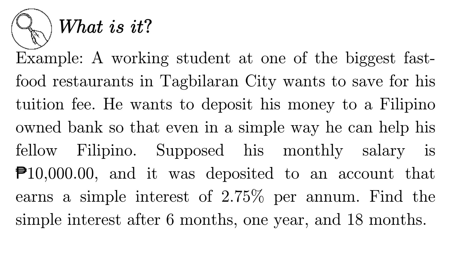 1172.54
10916.69
10847.17
Buy
MEX
OMXRGI
GINX RIGA GI
984.13 0.87
2180 6025.9680 5993.703
Quarter 2
SIMPLE
AND
COMPOUND
INTERESTS
28289.06
O