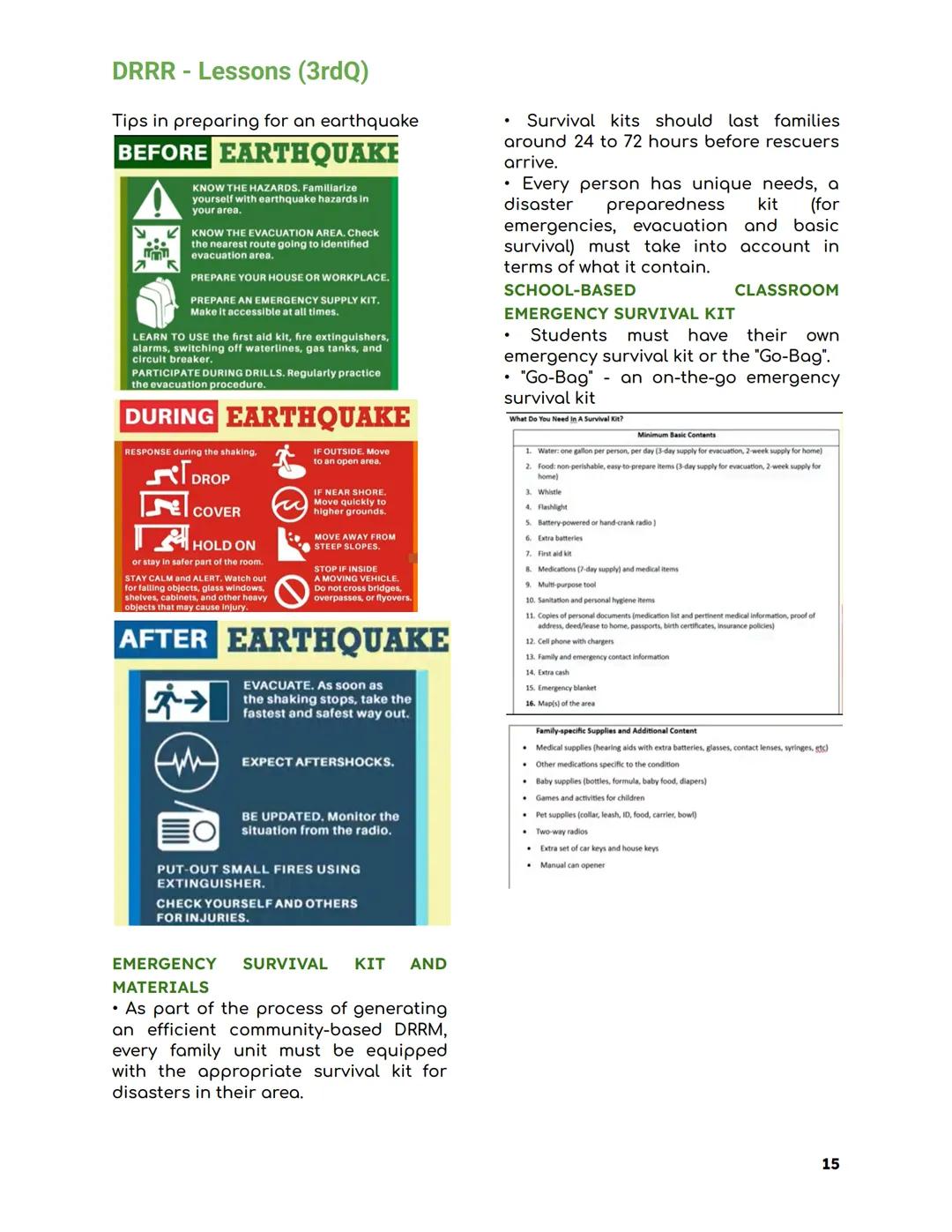 DRRR - Lessons (3rdQ)
DISASTER READINESS and
RISK REDUCTION (DRRR)
What is a Disaster?
- A sudden calamitous event, bringing great damage, l