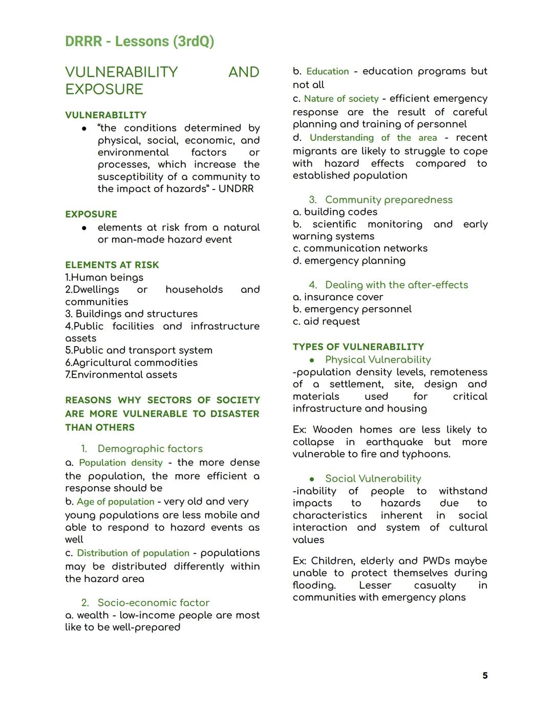 DRRR - Lessons (3rdQ)
DISASTER READINESS and
RISK REDUCTION (DRRR)
What is a Disaster?
- A sudden calamitous event, bringing great damage, l