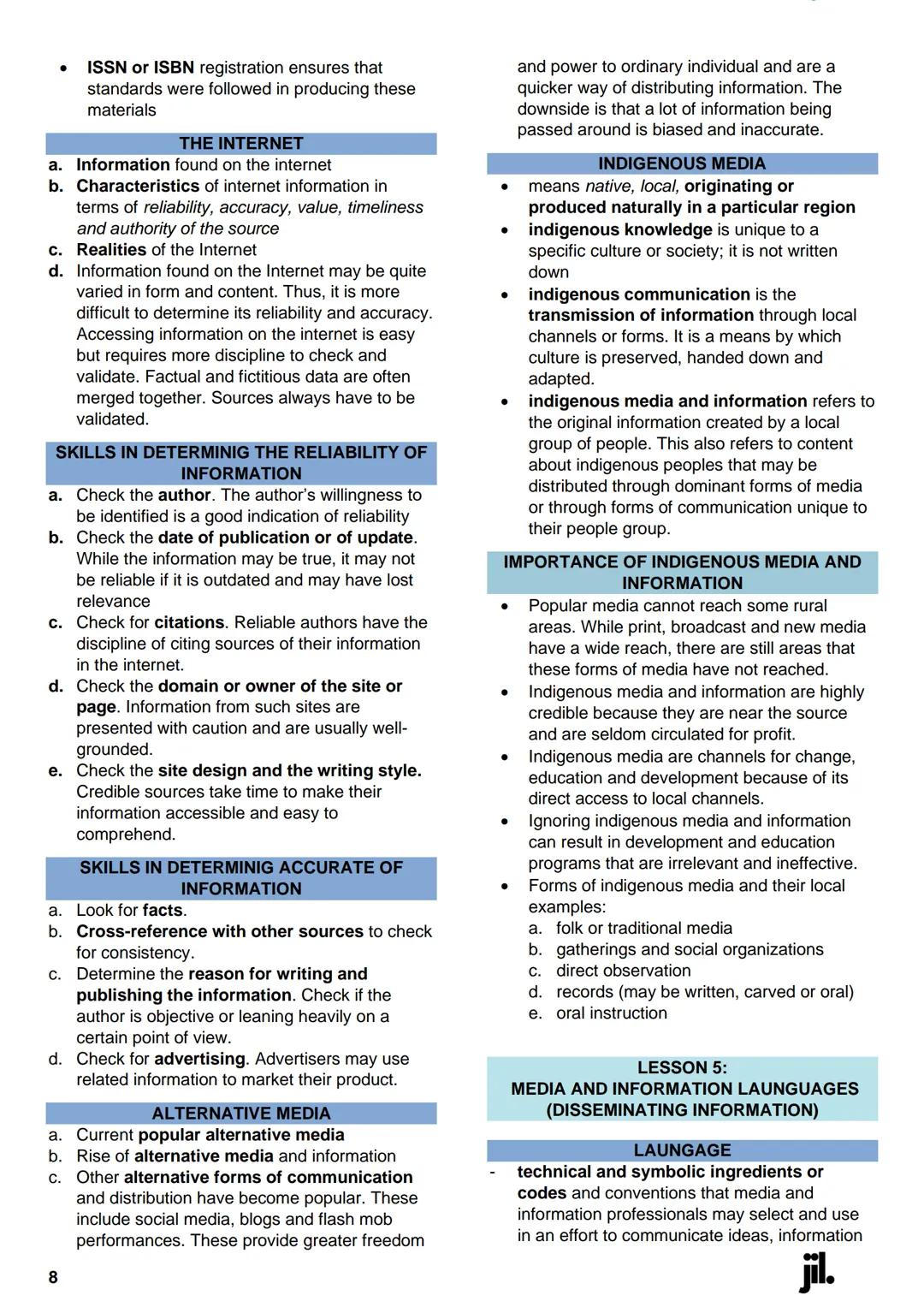 MEDIA AND INFORMATION
LITERACY
LESSON 1:
INTRODUCTION TO MEDIA AND
INFORMATION LITERACY
MEDIA
the physical objects used to communicate
messa