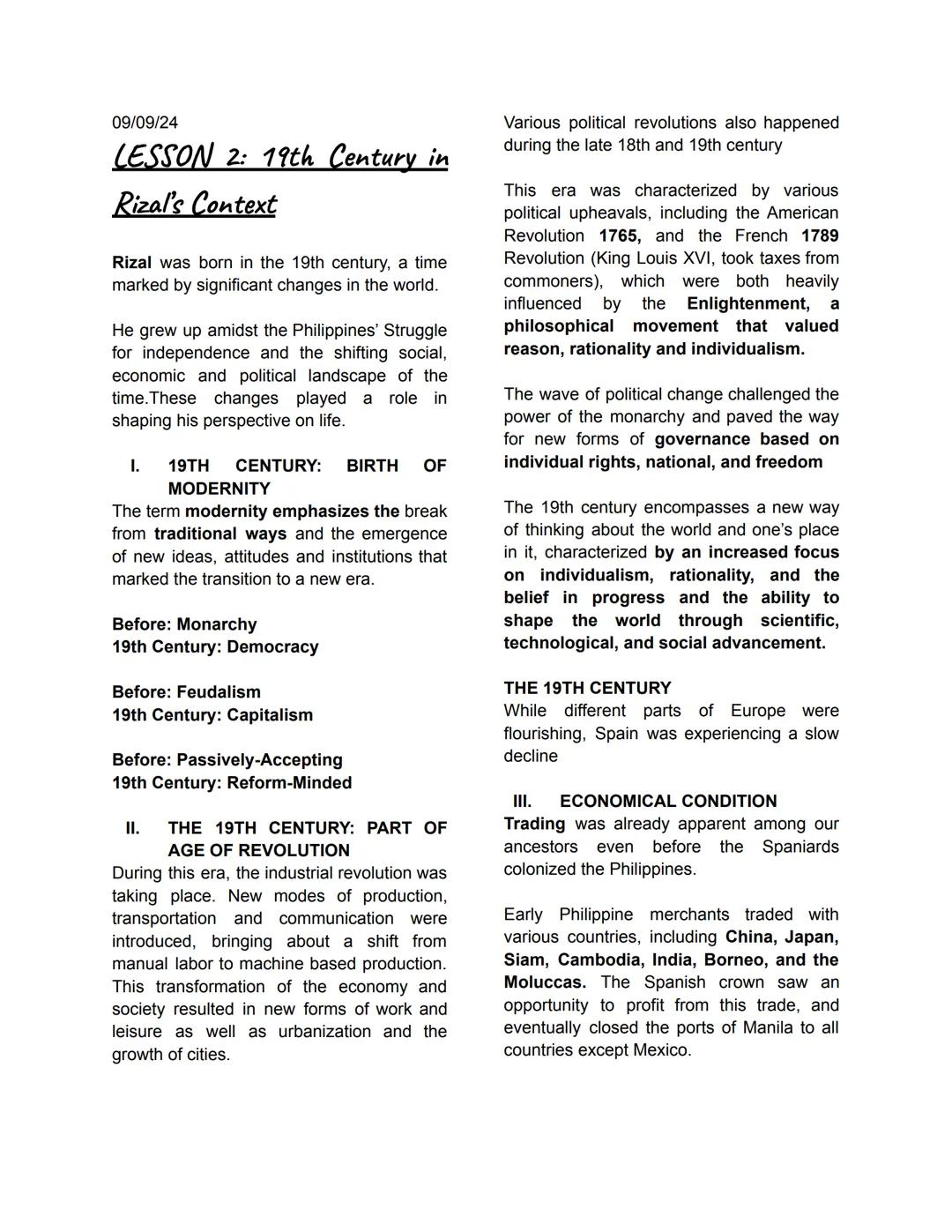 LWR Notes
08/29/24
LESSON 1: RIZAL LAW
"We have a national hero who wrote a lot for
a nation that does not read him" -Ambeth
Ocampo (A famou