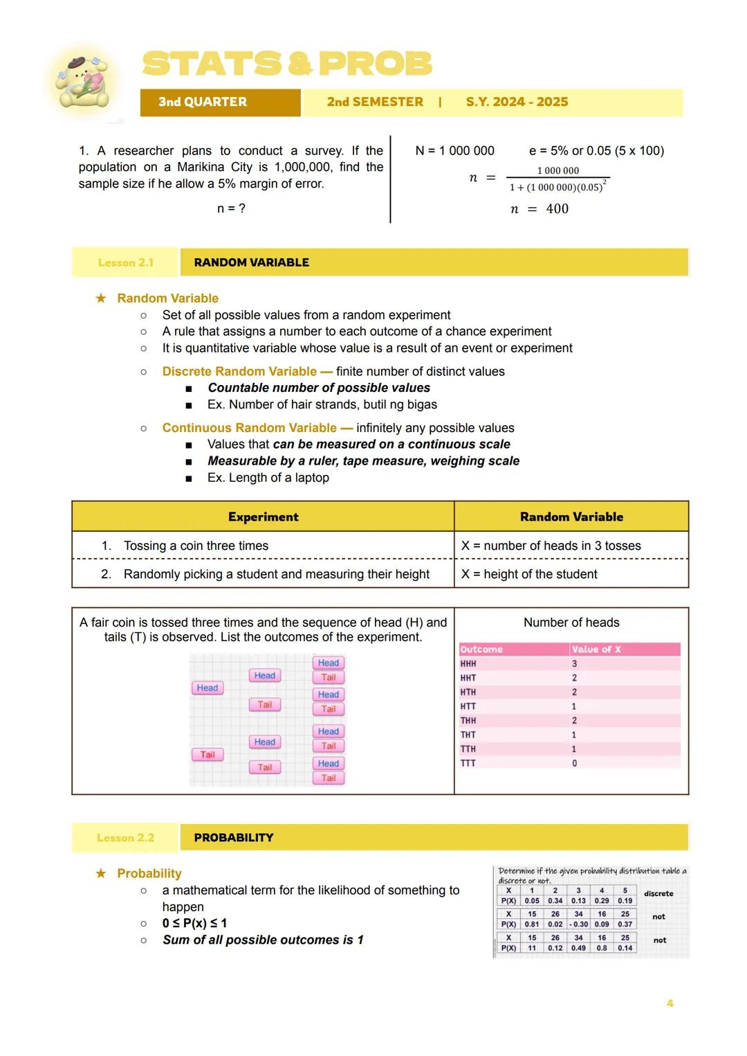 Tab 1 STATS & PROB
3nd QUARTER
2nd SEMESTER |
S.Y. 2024-2025
TABLE OF CONTENTS
I. Introduction to Statistics
a. Statistics
b. Division of St