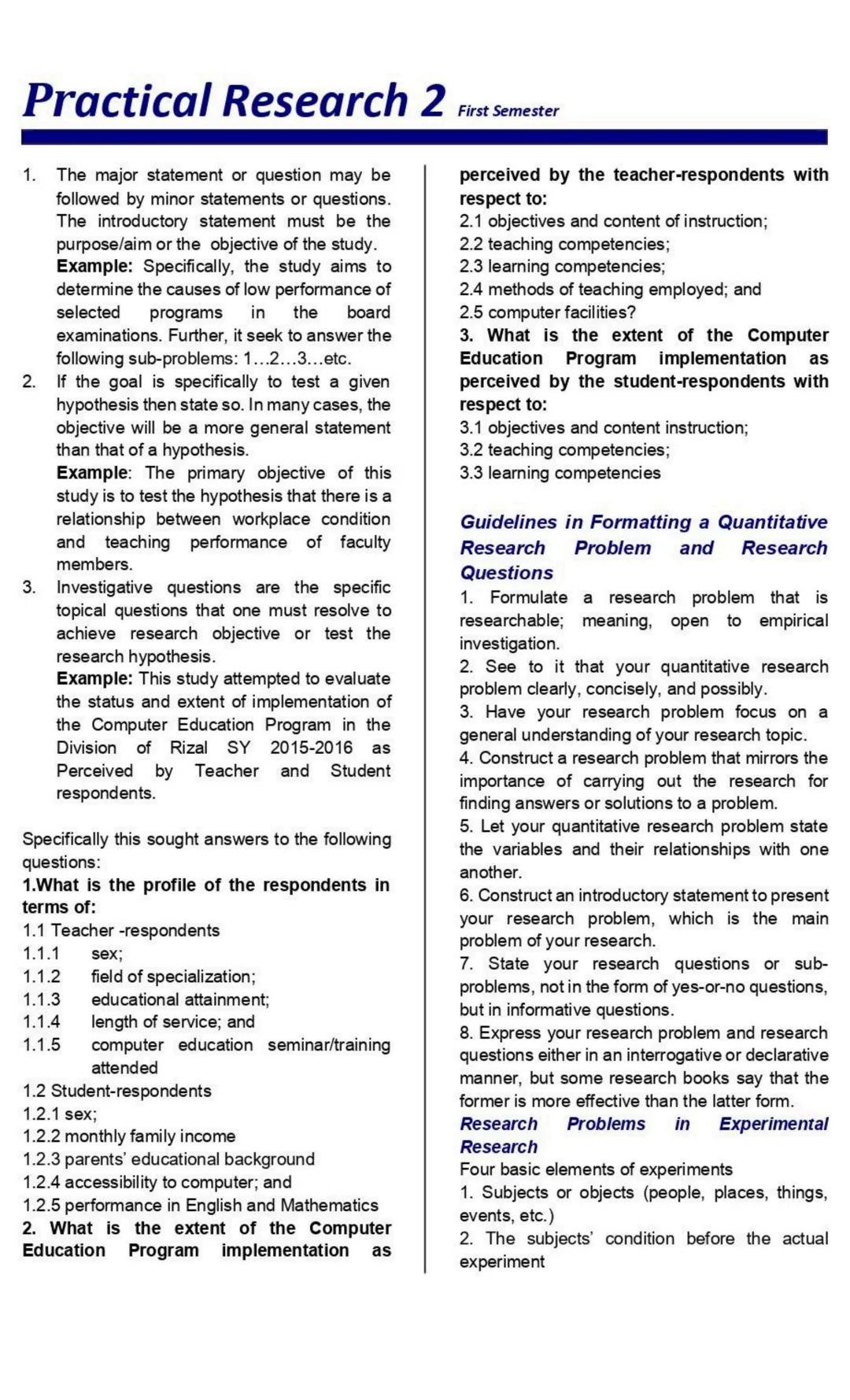 Practical Research 2
First Semester
LESSON 1: QUANTITATIVE RESEARCH
Characteristics of Quantitative
Research
We know well that by knowing th