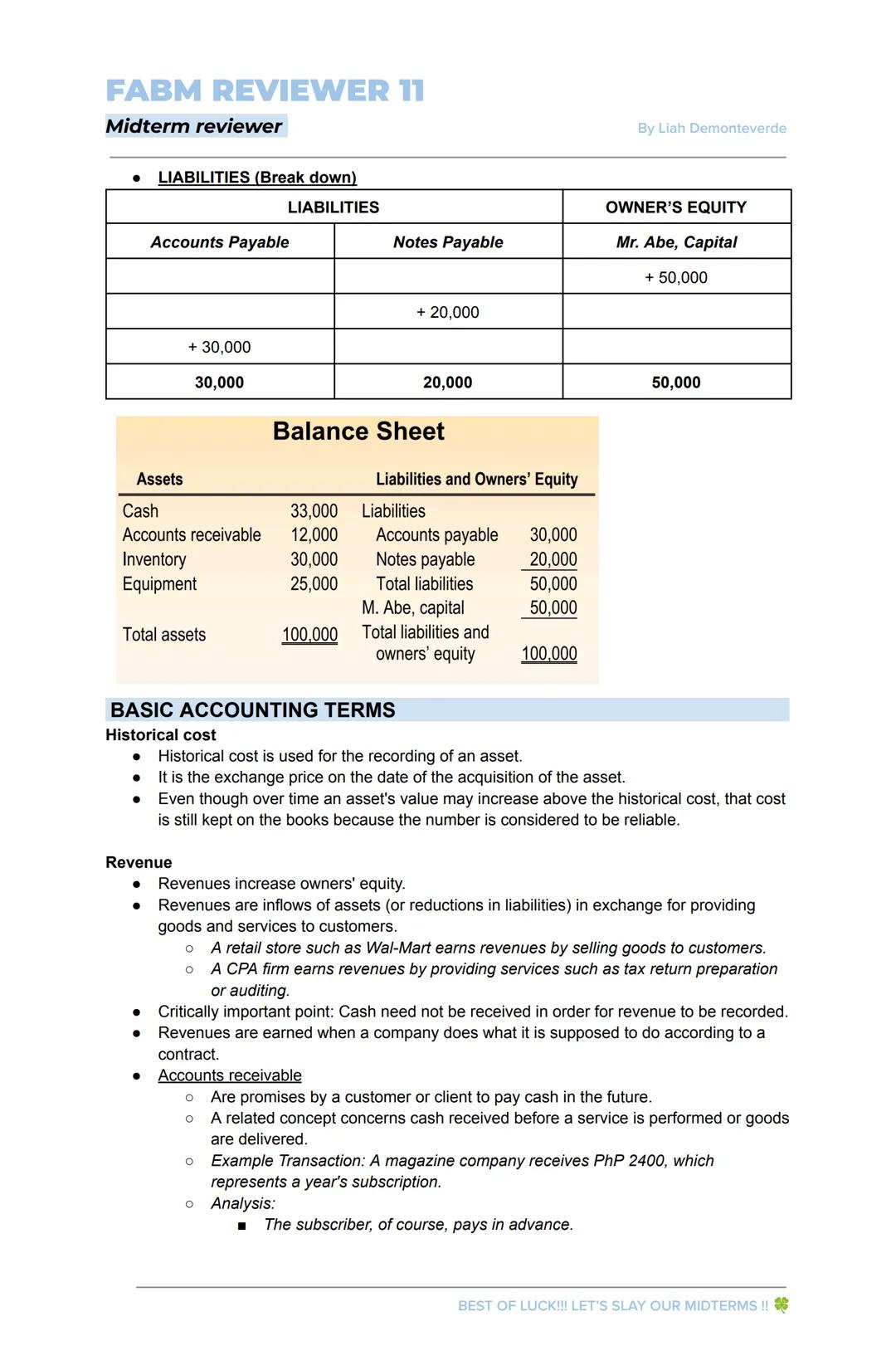 FABM REVIEWER 11
Midterm reviewer
INTRODUCTION TO ACCOUNTING
By Liah Demonteverde
Accounting
"Accounting is the process of IDENTIFYING, RECO