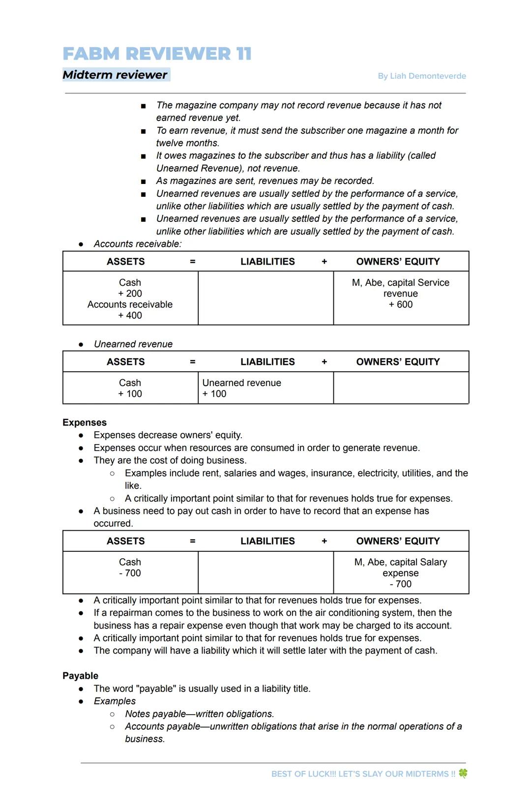 FABM REVIEWER 11
Midterm reviewer
INTRODUCTION TO ACCOUNTING
By Liah Demonteverde
Accounting
"Accounting is the process of IDENTIFYING, RECO