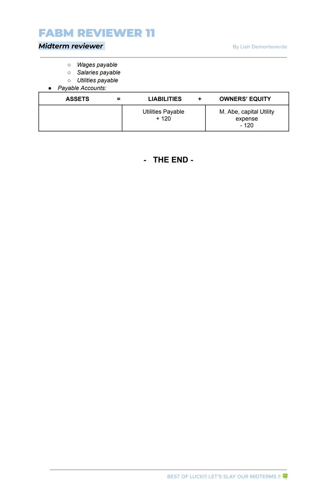 FABM REVIEWER 11
Midterm reviewer
INTRODUCTION TO ACCOUNTING
By Liah Demonteverde
Accounting
"Accounting is the process of IDENTIFYING, RECO