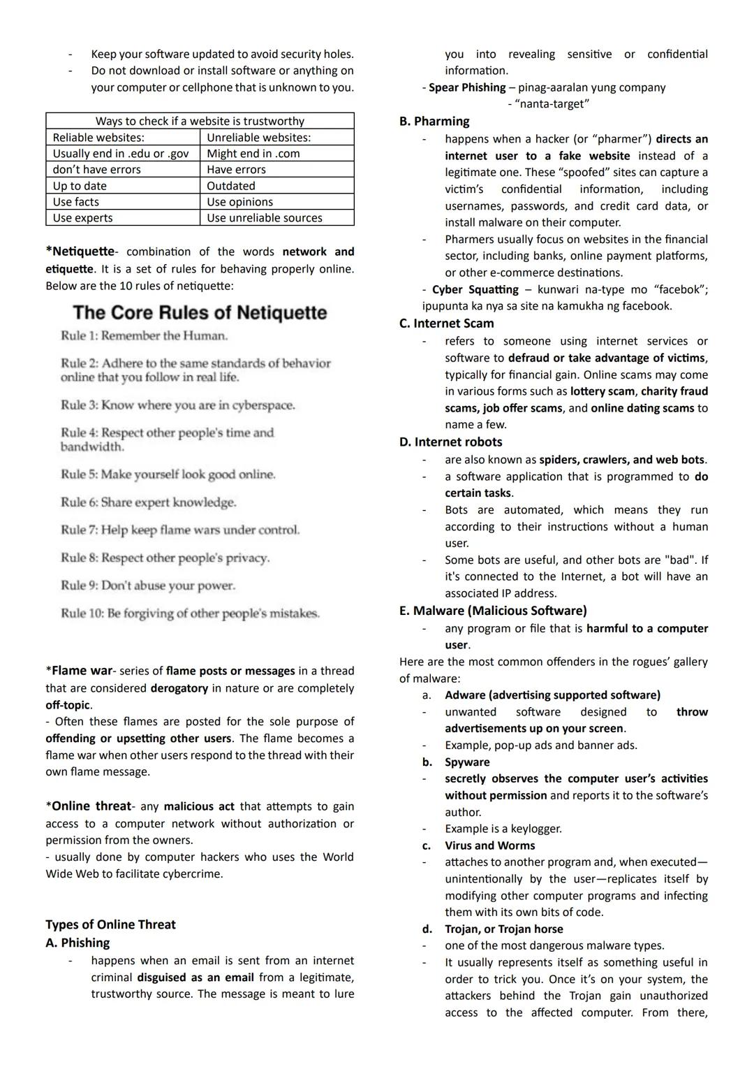 Information and Communication Technology (ICT)
- deals with the use of different communication
technologies such as mobile phones, telephone