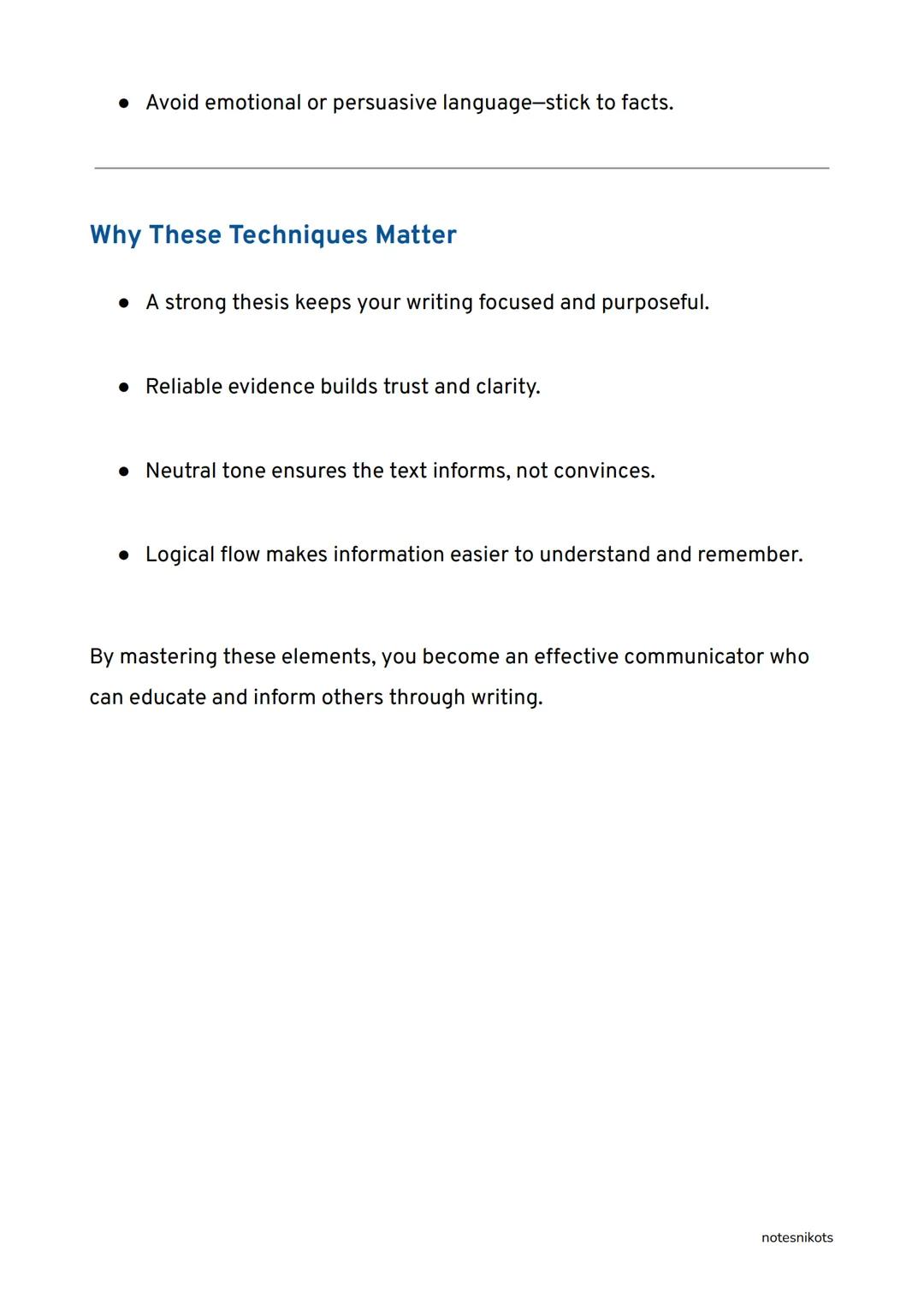 Using Informative Writing Techniques
English 10 | Quarter 3 | Lesson 2
What Is Informative Writing?
Informative writing aims to educate the