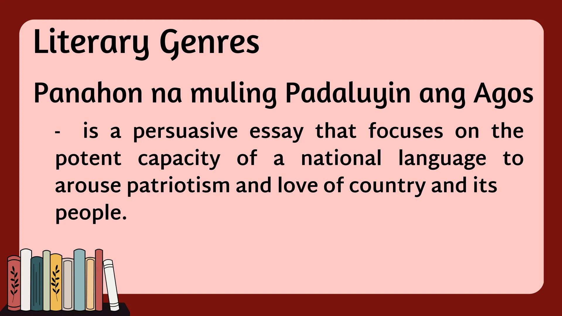 Literature
• comes from the Latin word “LITERA” which literally
means an acquaintance with letters.
• It is a body of work, either written,