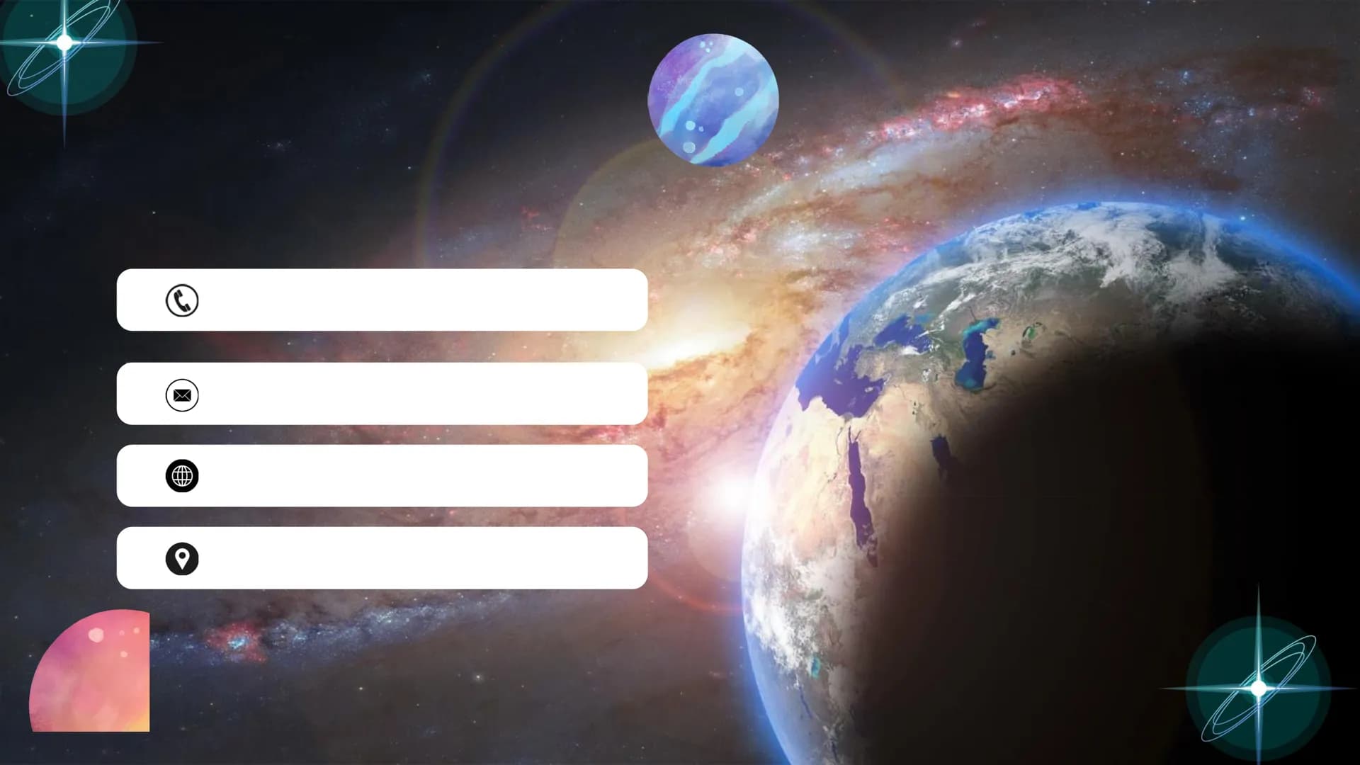 EARTH
SCIENCE Take a look around
How did everything
start? # Guess the Picture # Planets of the Solar System
Sun
Mars
Saturn
Mercury