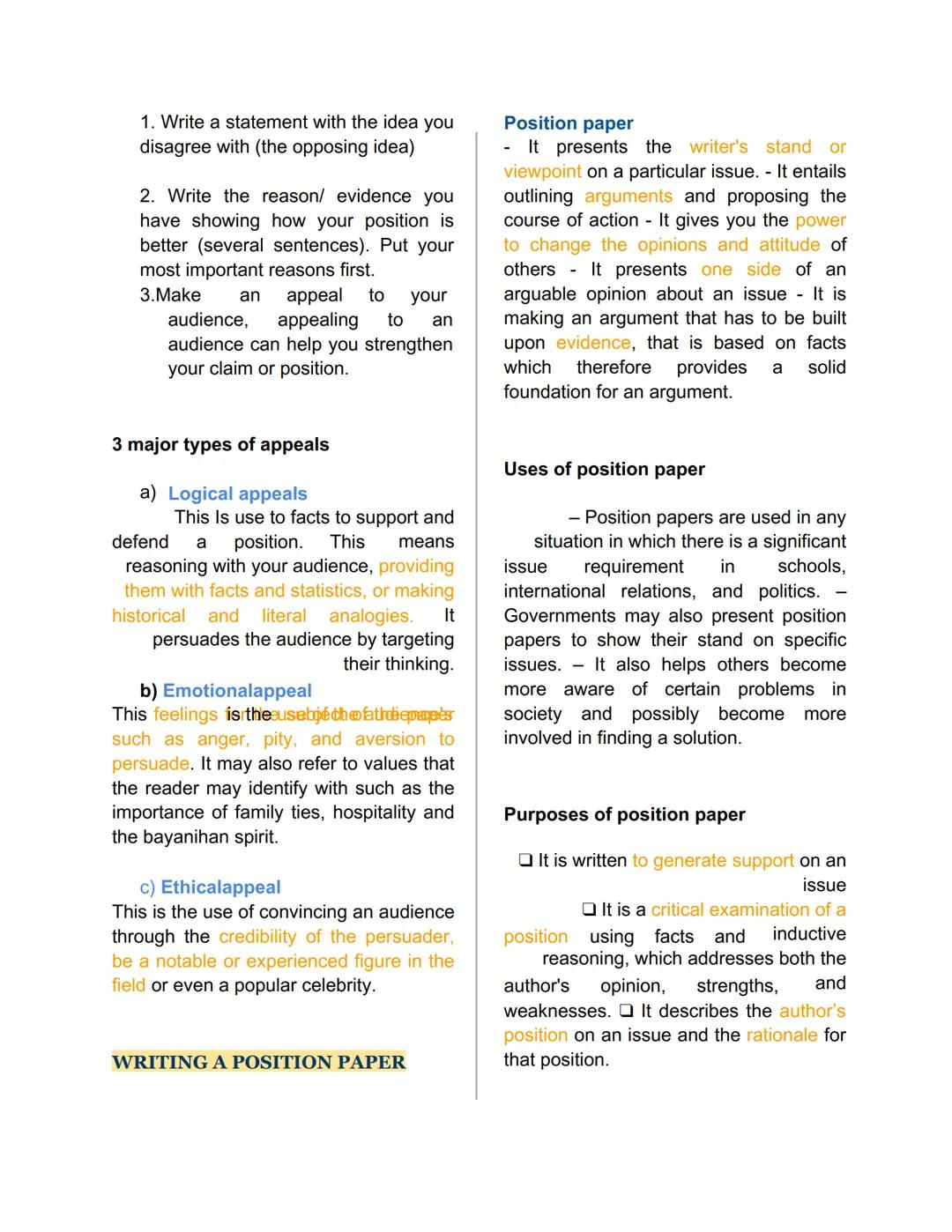 EAPP
REVIEWER
MANIFESTO
Claim - It is a statement or assertion that
is made to support a particular viewpoint
or position. It is a statement