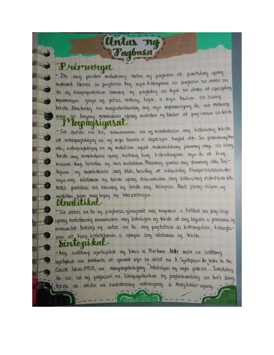 # Pagbasa at Pagsusuri
ng iba't ibang teksto
tungo sa pananaliksik
*CLASSIFY* --- OCR Start ---
Paybarsaa
batay sa international reading as