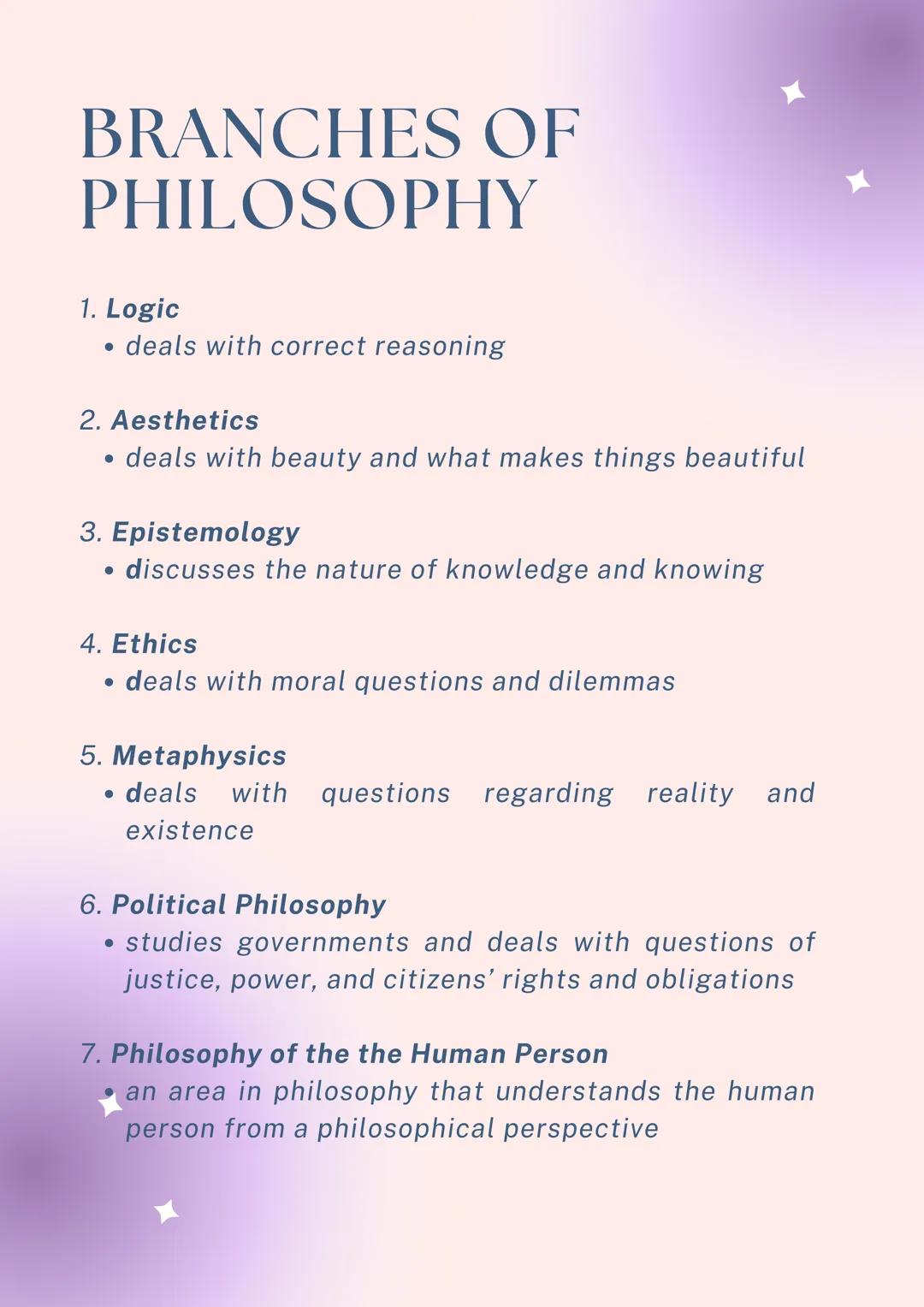 INTRO TO
PHILOSOPHY
WHAT IS PHILOSOPHY?
• The word came from two Greek words: philos (love) and
sophia (wisdom)
• Love of wisdom
MOST NOTABL
