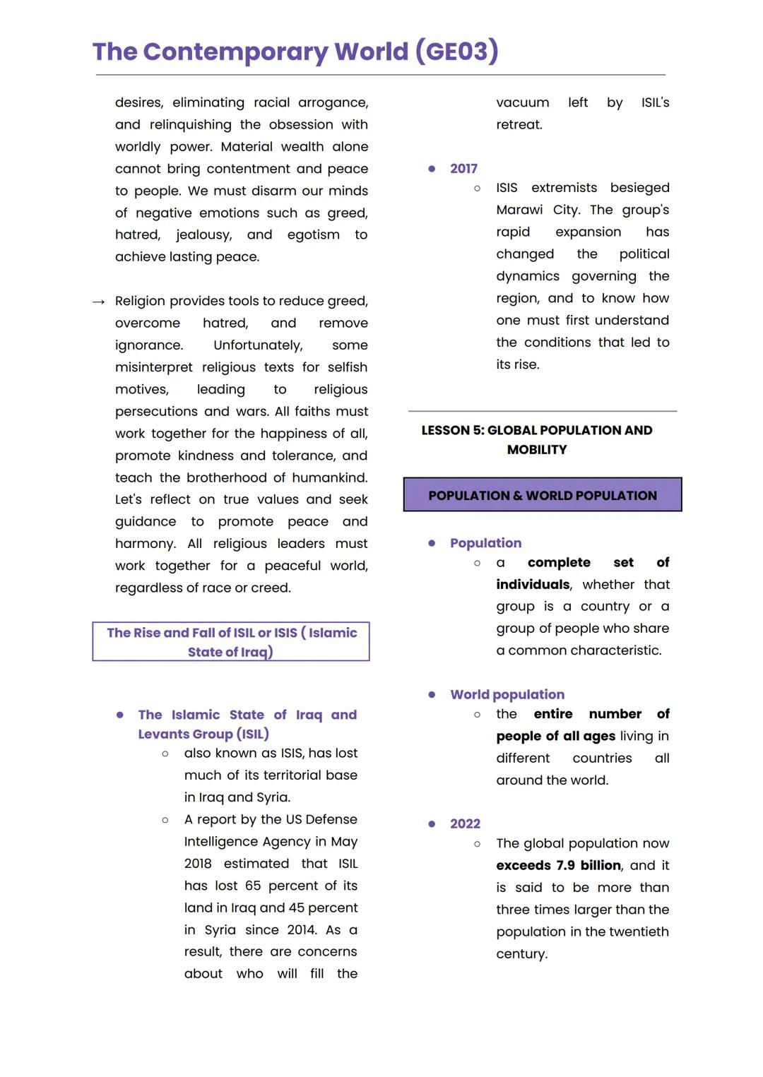 The Contemporary World (GE03)
LESSON 1
GLOBALIZATION
consciousness of the world
as a whole
Historical Foundation of the Term
Globalization
i