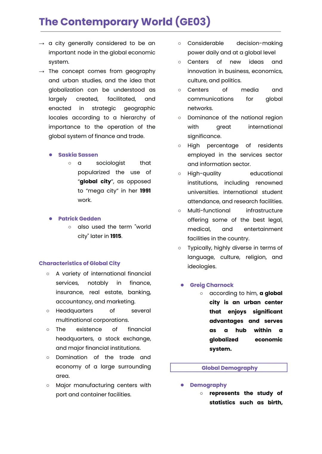 The Contemporary World (GE03)
LESSON 1
GLOBALIZATION
consciousness of the world
as a whole
Historical Foundation of the Term
Globalization
i