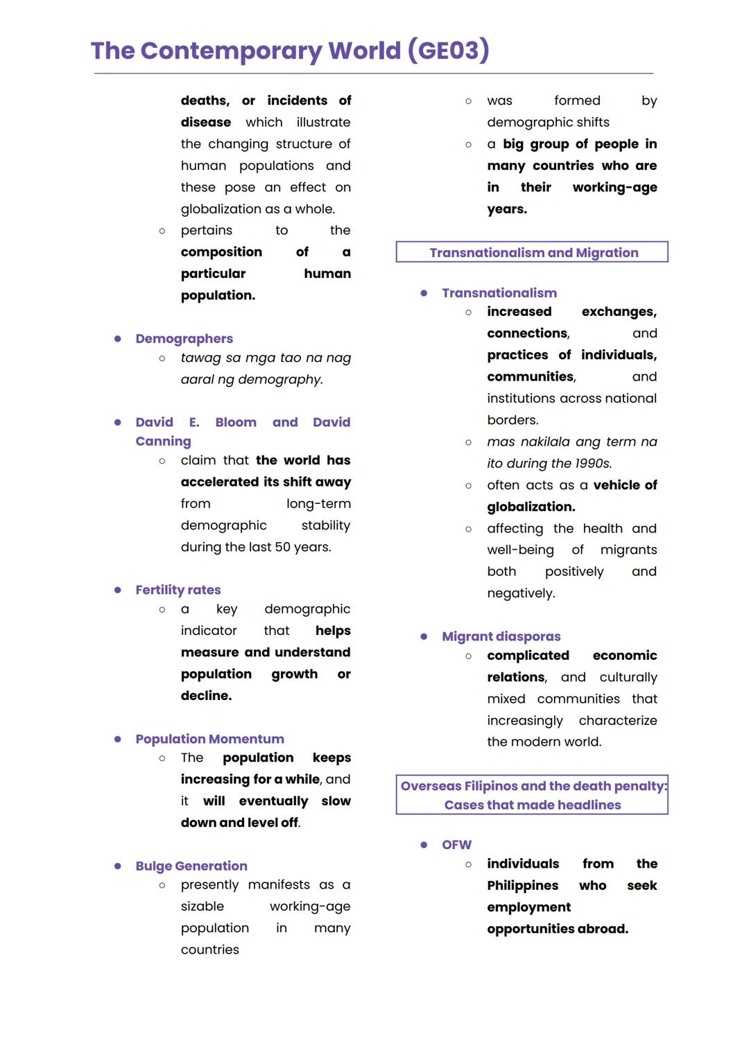 The Contemporary World (GE03)
LESSON 1
GLOBALIZATION
consciousness of the world
as a whole
Historical Foundation of the Term
Globalization
i