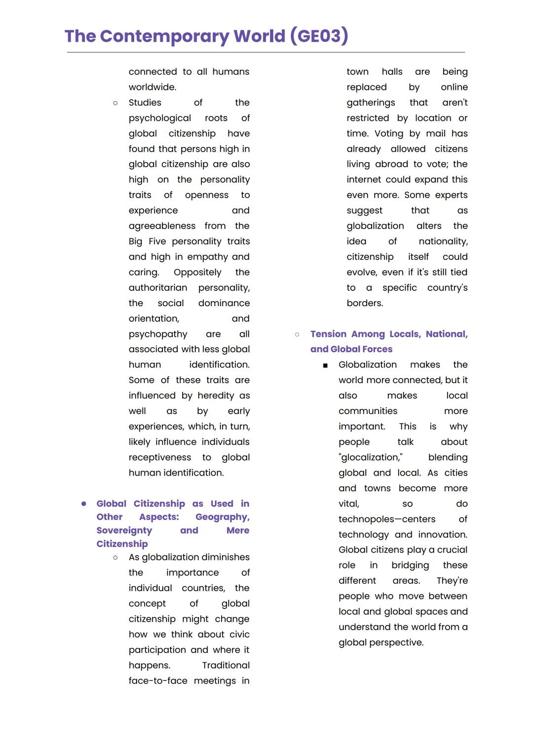 The Contemporary World (GE03)
LESSON 1
GLOBALIZATION
consciousness of the world
as a whole
Historical Foundation of the Term
Globalization
i