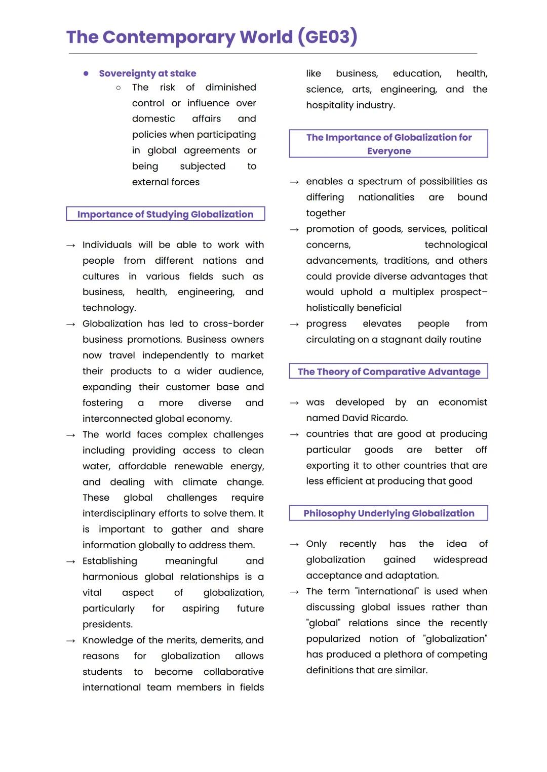 The Contemporary World (GE03)
LESSON 1
GLOBALIZATION
consciousness of the world
as a whole
Historical Foundation of the Term
Globalization
i