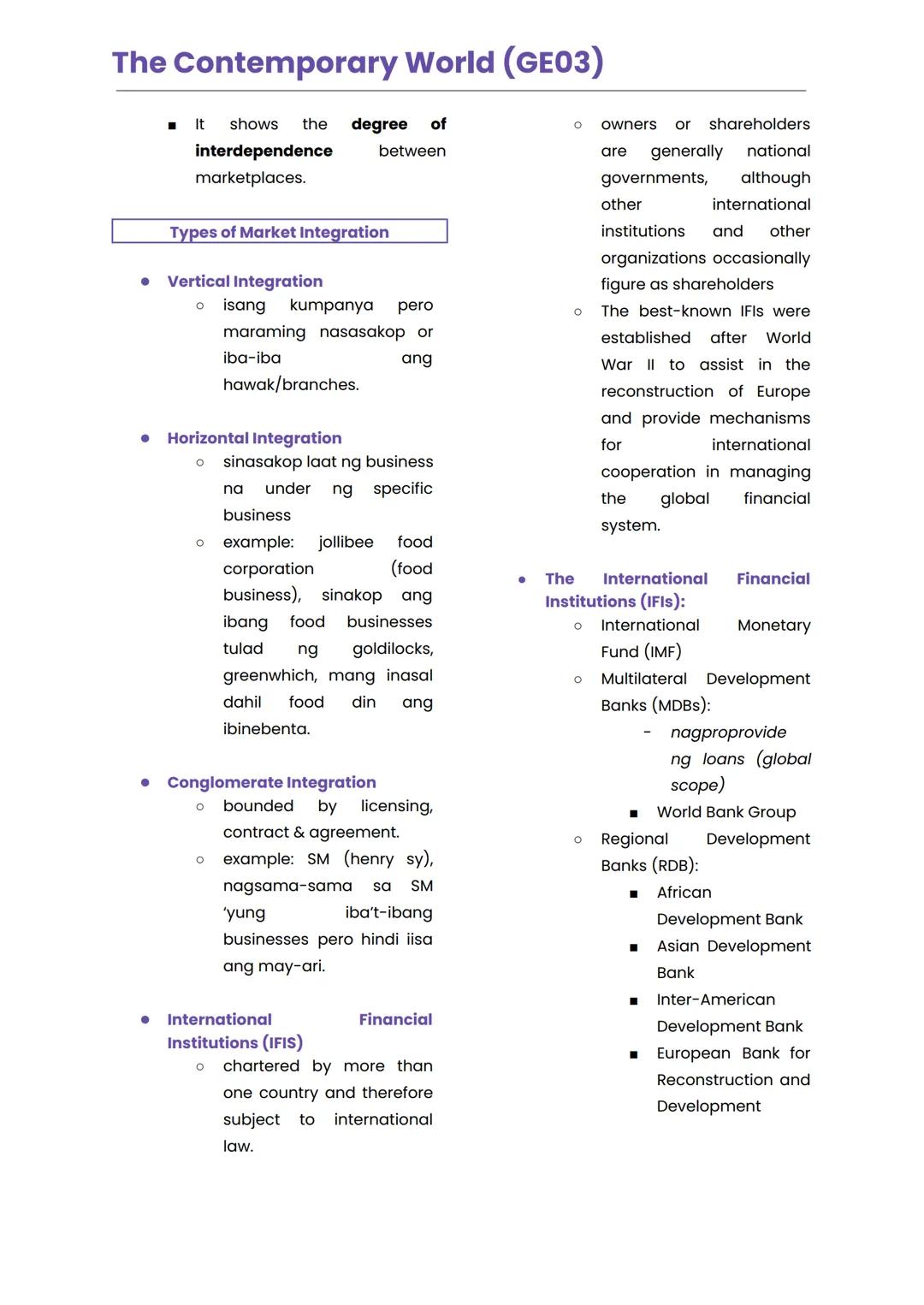 The Contemporary World (GE03)
LESSON 1
GLOBALIZATION
consciousness of the world
as a whole
Historical Foundation of the Term
Globalization
i
