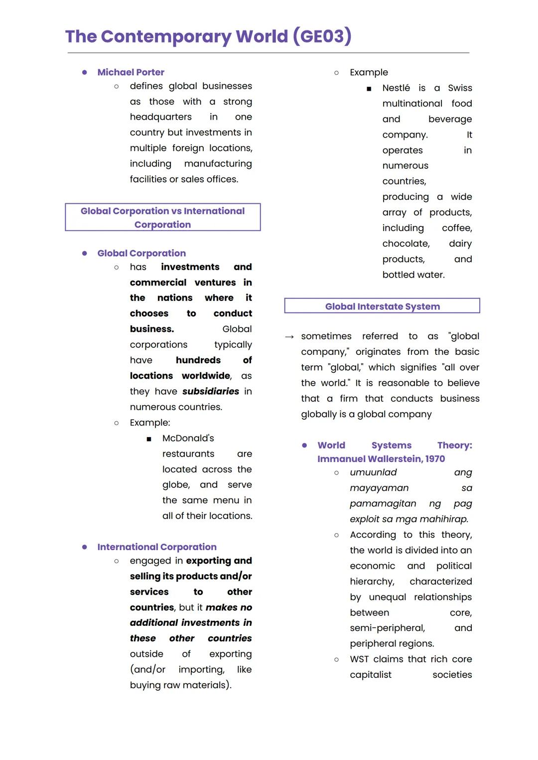 The Contemporary World (GE03)
LESSON 1
GLOBALIZATION
consciousness of the world
as a whole
Historical Foundation of the Term
Globalization
i