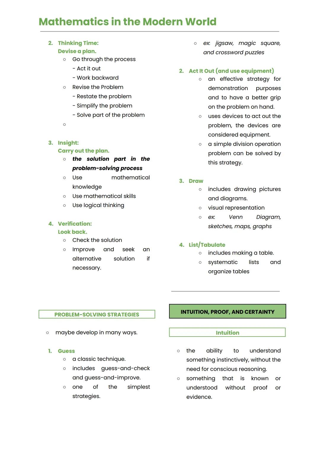 --- OCR Start ---
Mathematics in the Modern World
MATH ANXIETY
• Stress, tension & or strain on the
body & mind; often due to a
negative exp