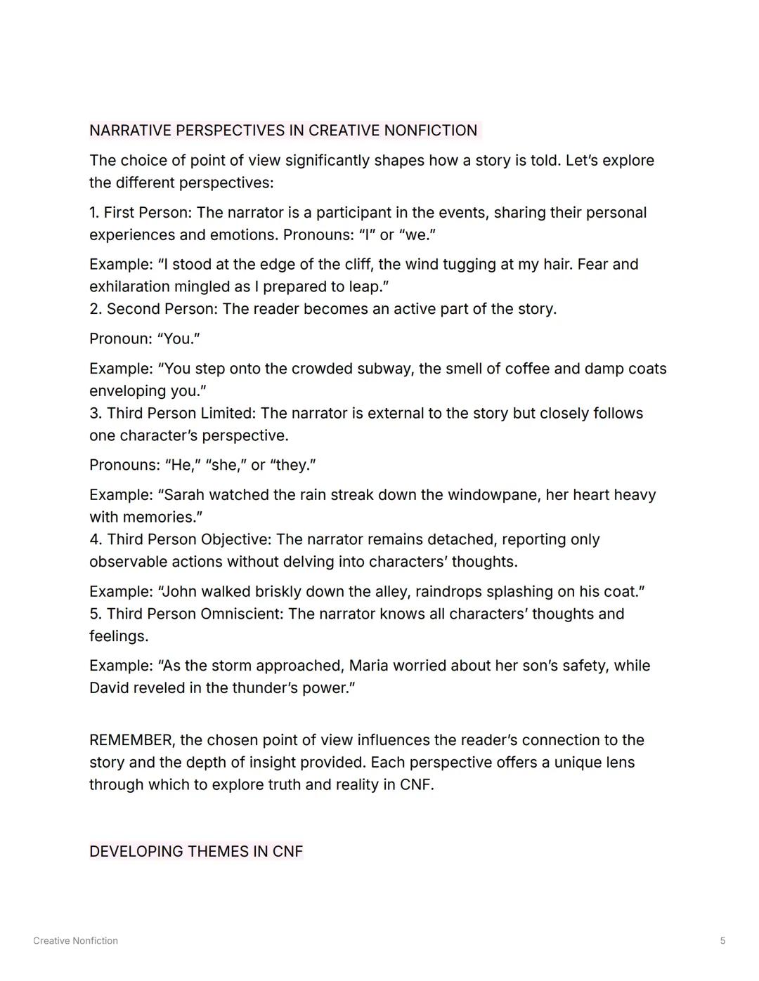 Creative Nonfiction
Created @July 8, 2025 9:08 AM
HUMSS CNF
Lesson 1: Introduction
The Difference between Creative Writing and Creative Nonf