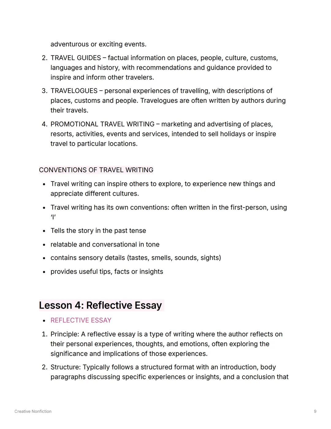 Creative Nonfiction
Created @July 8, 2025 9:08 AM
HUMSS CNF
Lesson 1: Introduction
The Difference between Creative Writing and Creative Nonf