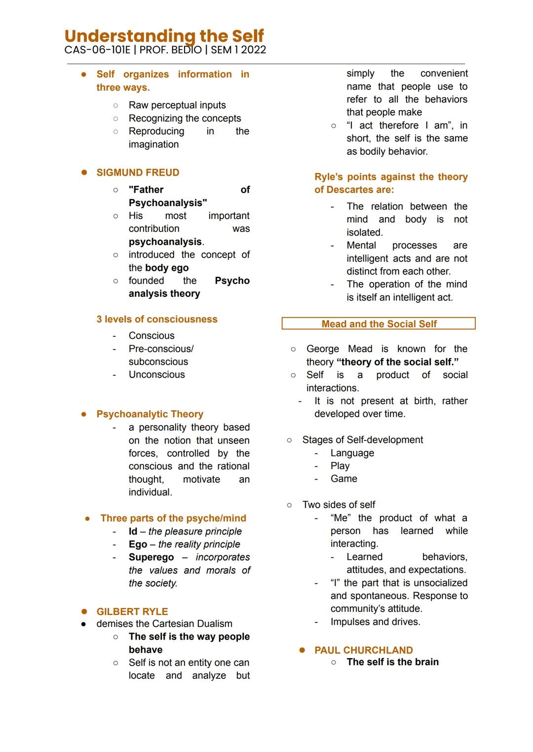 Understanding the Self
SELF VS IDENTITY
DEFINITION OF SELF
• "who I am" or "what I am"
• NATURE VS NURTURE
• Nature
- genetic inheritance
an