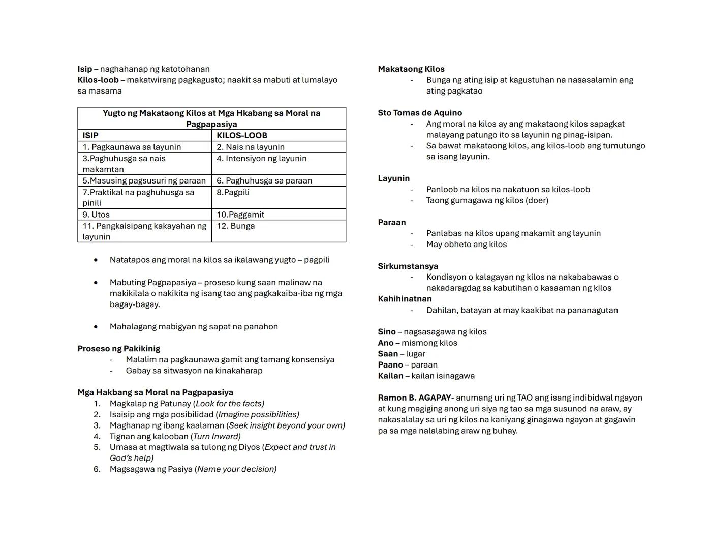 Makataong Kilos
1. Kilos ng Tao (Act of Man)
- Likas sa tao
- Hindi ginagamitan ng isip o lakas-loob
- Hindi maituturing na mabuti o masama