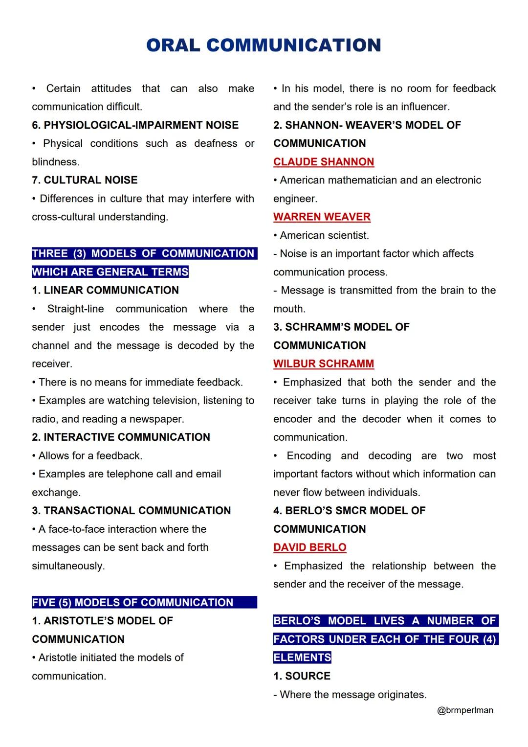COMMUNICATION
ORAL COMMUNICATION
➤ Derived from the 2 Latin words
"COMMUNIS" meaning "commonness"
and "COMMUNICARE" meaning "to share."
Defi