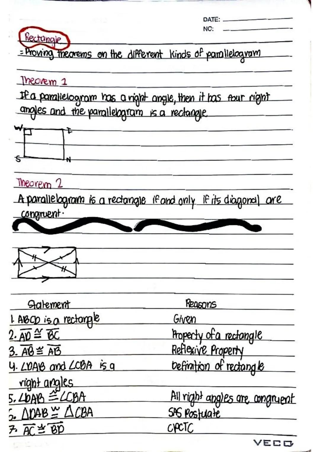 Quadrilaterals four sides and four angles
Quad= 4
Lateral= sides
Types of Quadrilaterals
DATE
NO:
1. Square
4 equal sides and 4 right angle