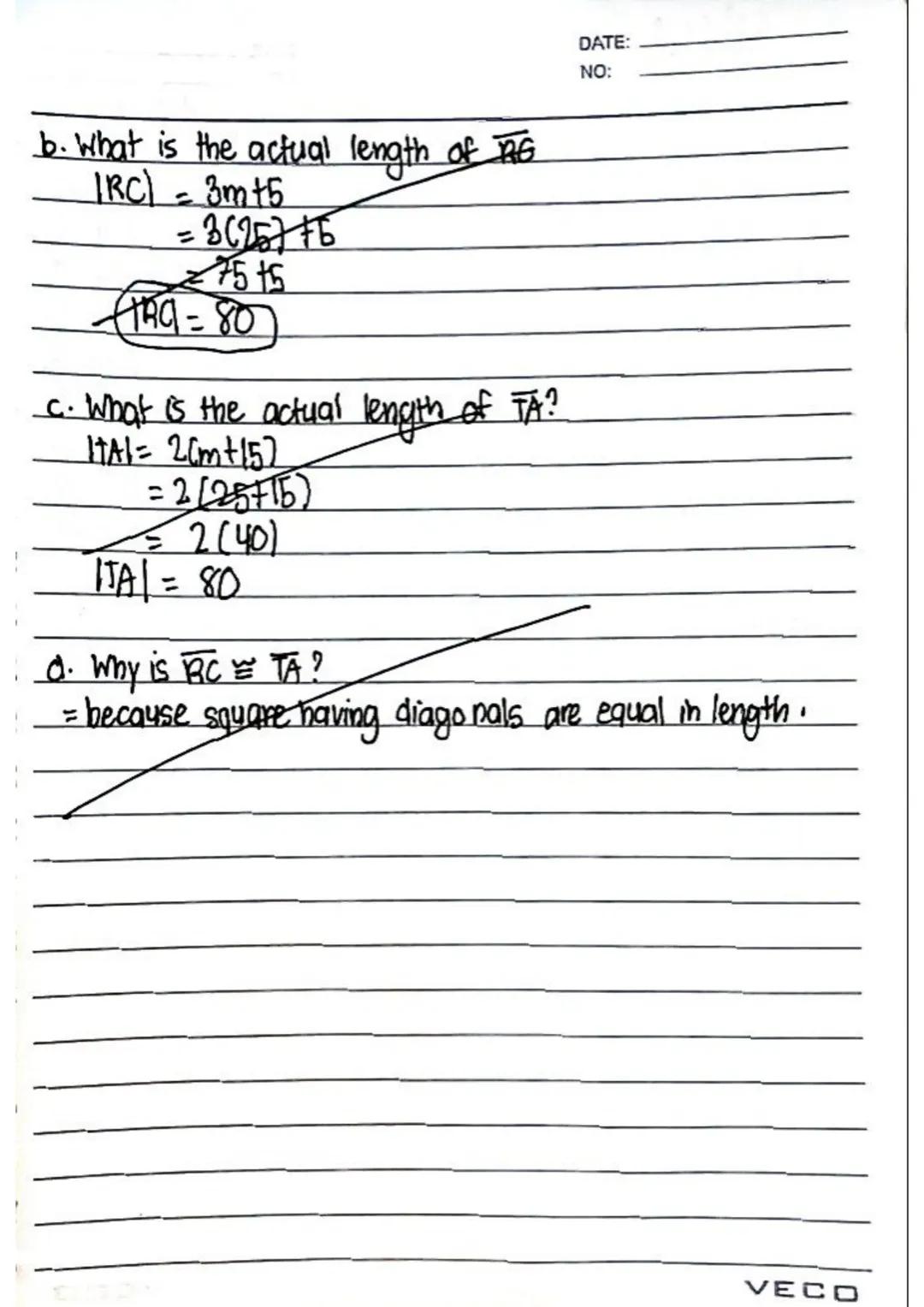 Quadrilaterals four sides and four angles
Quad= 4
Lateral= sides
Types of Quadrilaterals
DATE
NO:
1. Square
4 equal sides and 4 right angle